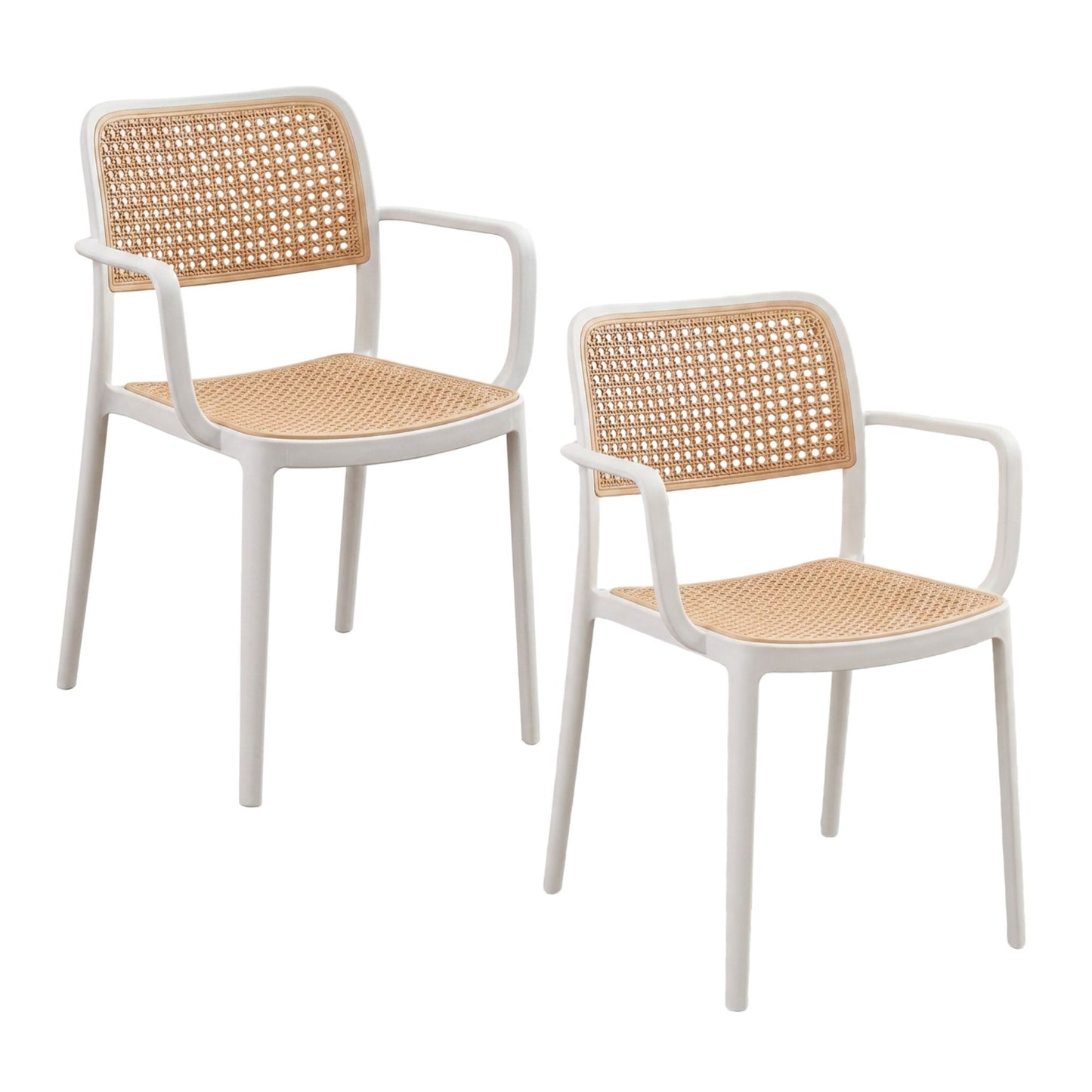 Silla Solea en polipropileno con brazos para restaurante, cafetería y uso comercial
