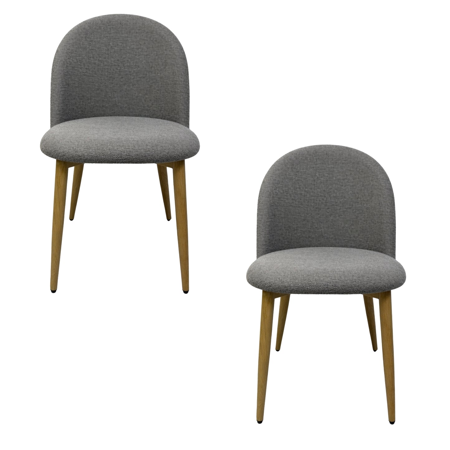 Silla Ali Tapizada En Tela Gris