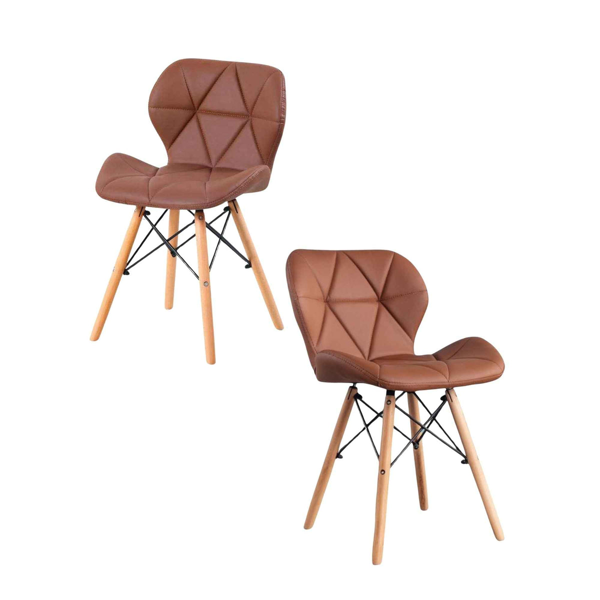 Set de sillas Mariposa color café para comedor o espacios modernos
