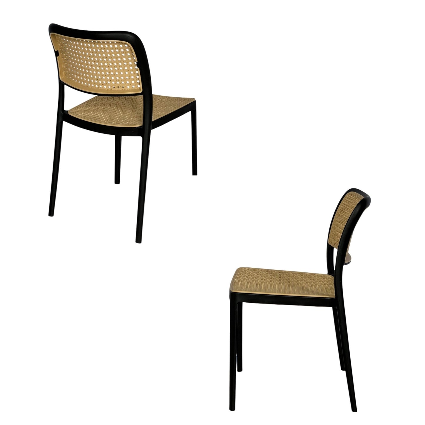 Silla En Polipropileno Solea Cuadrada Tipo Mimbre