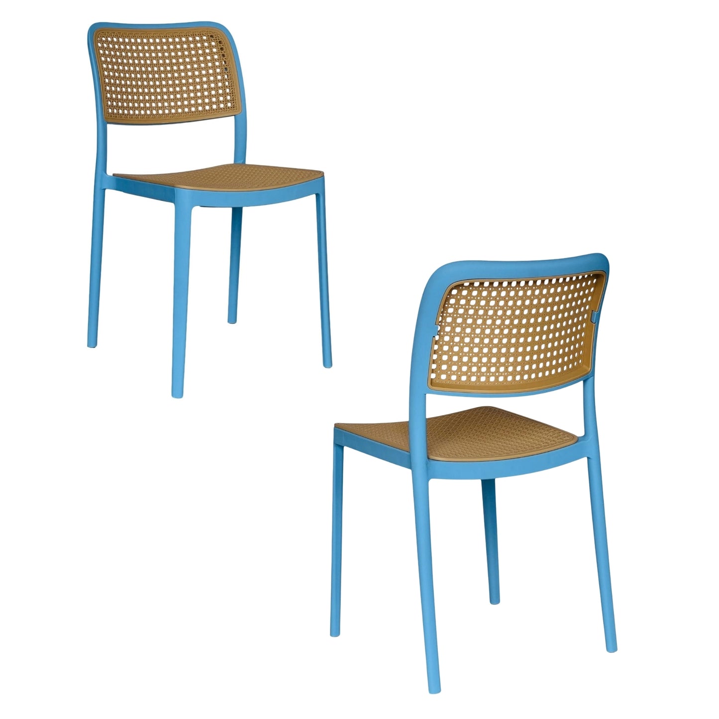 Silla En Polipropileno Solea Cuadrada Tipo Mimbre