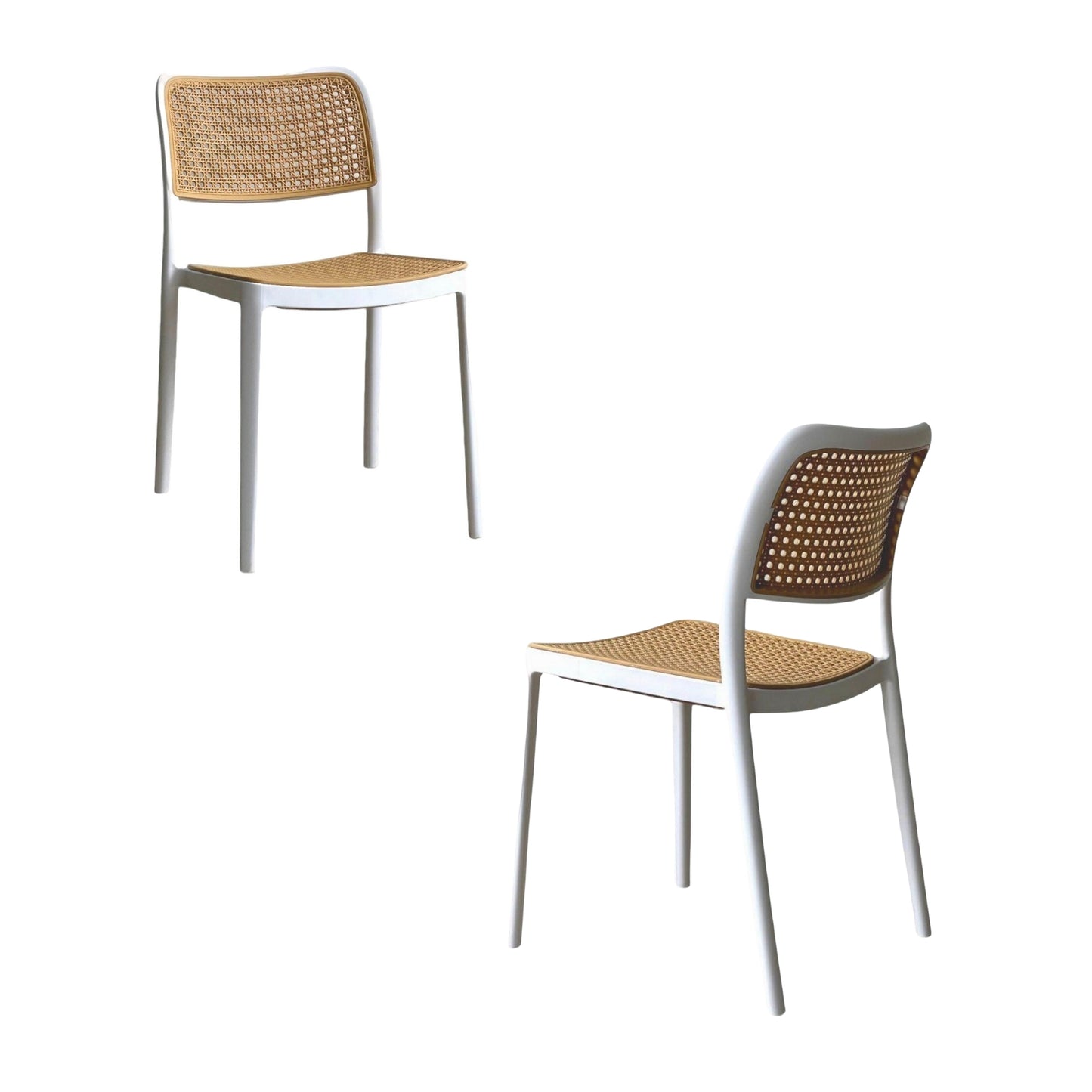 Silla En Polipropileno Solea Cuadrada Tipo Mimbre