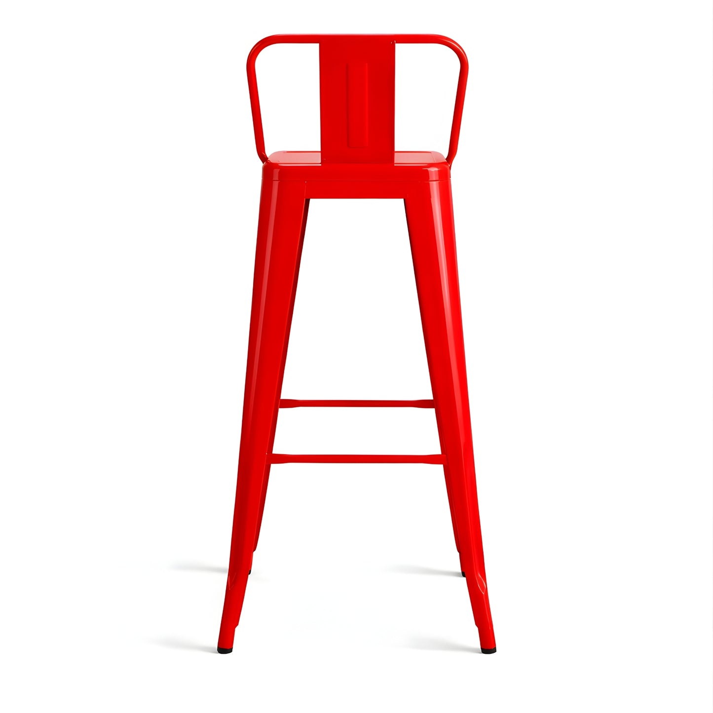 Taburete Tolix rojo estilo industrial para bar, restaurante o cafetería