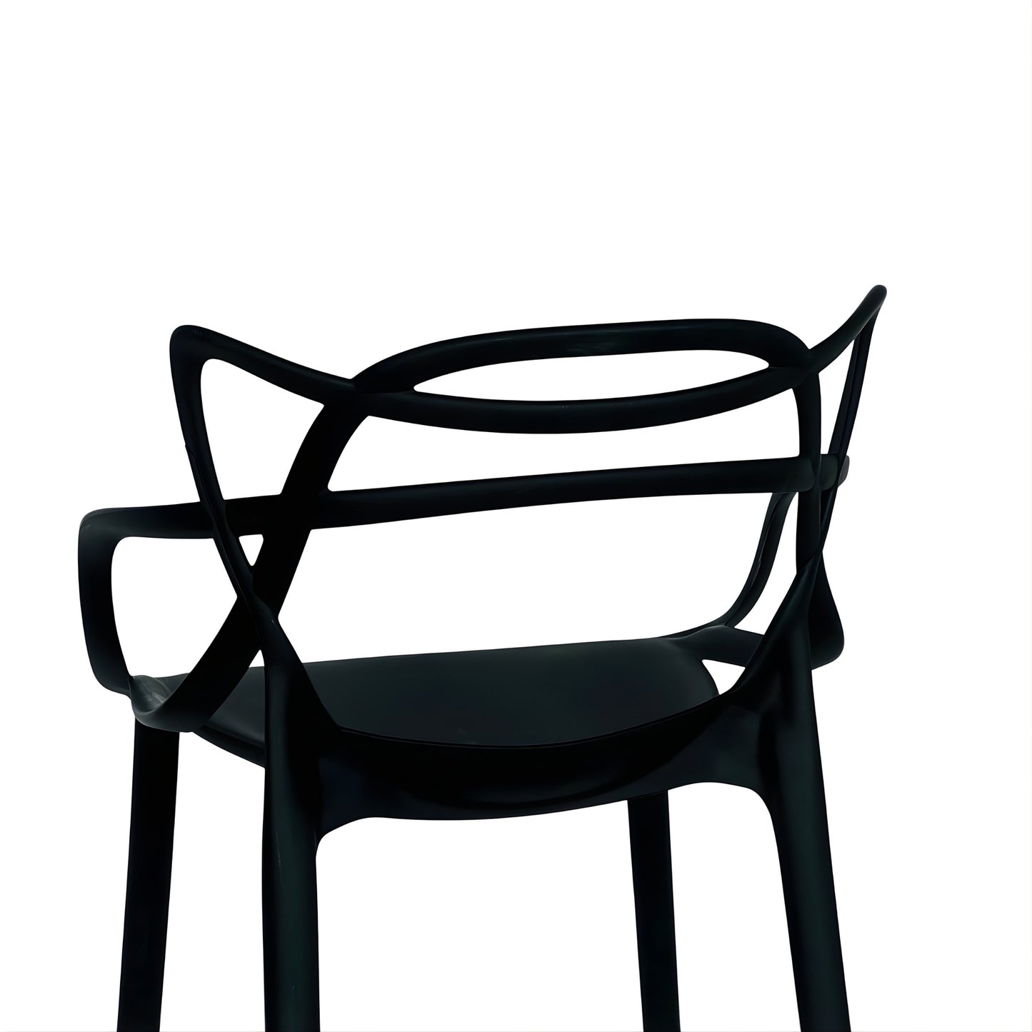 Silla de barra Master negra con diseño resistente para cocina, bar o negocio