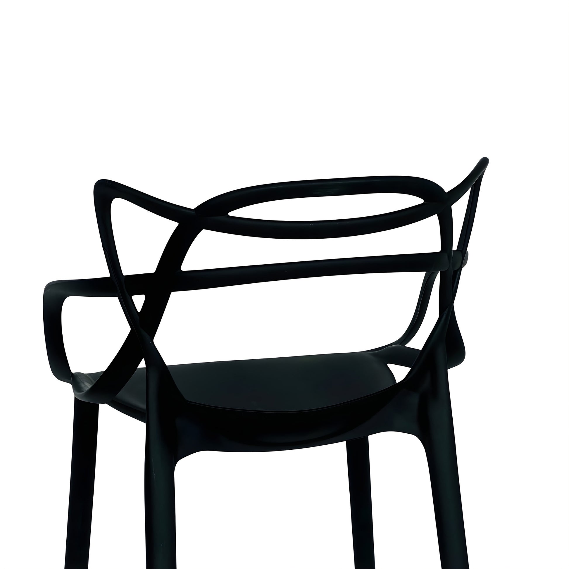 Silla de barra Master negra con diseño resistente para cocina, bar o negocio