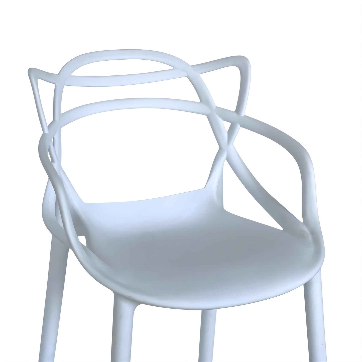 Silla de barra Master azul claro en polipropileno para comedor o cafetería