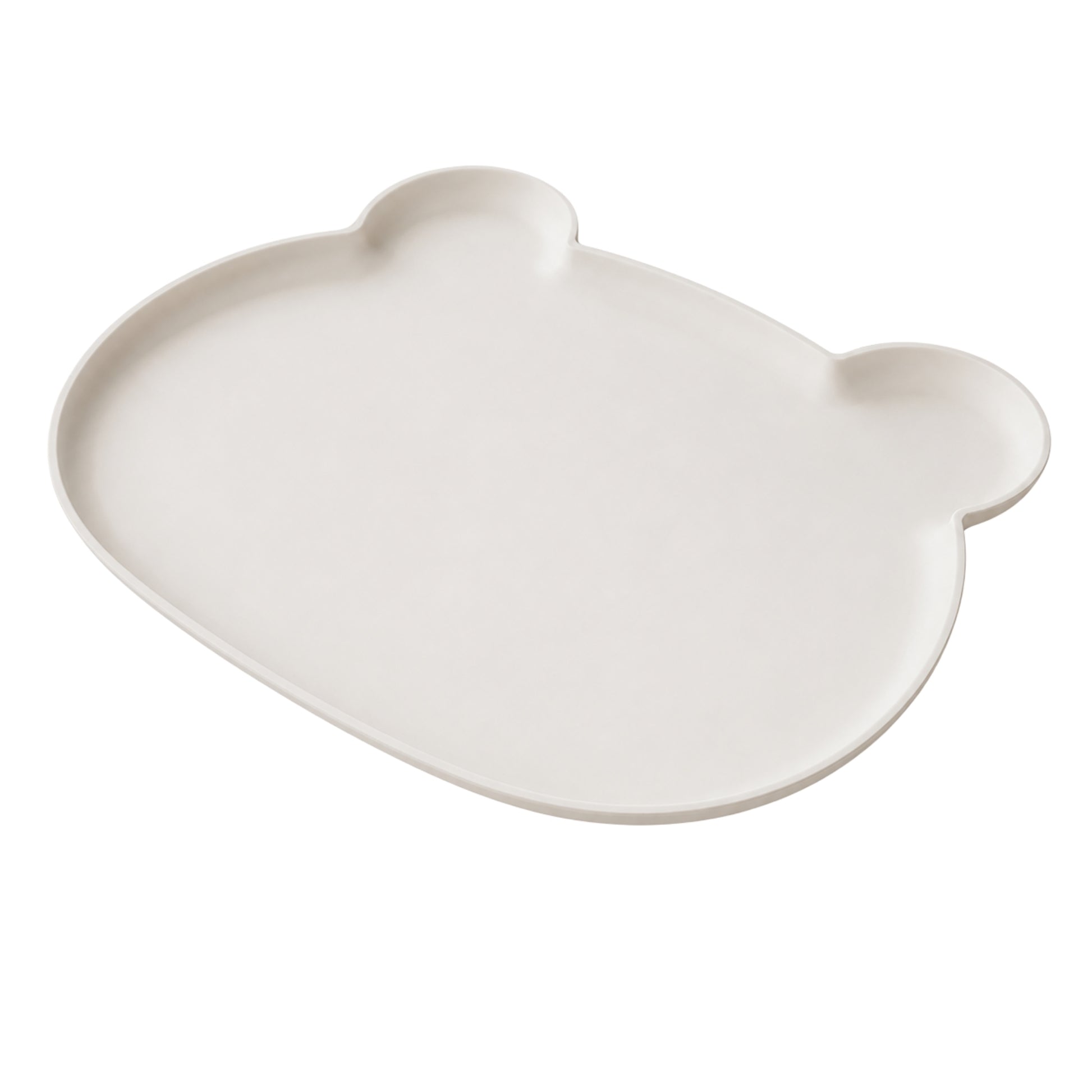 Vista superior de mesita auxiliar Panda beige para sala o negocio