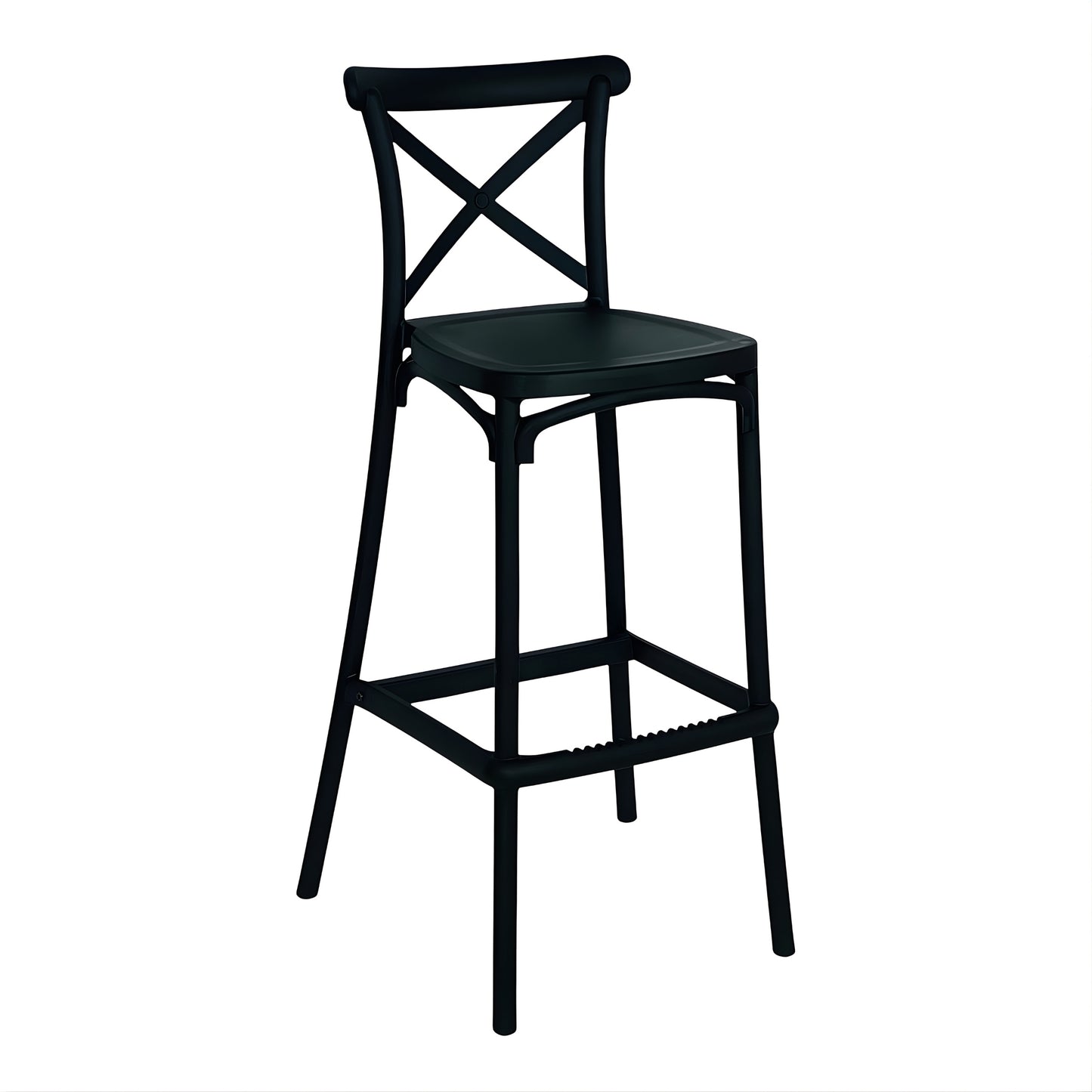 Silla De Barra Crossback En Polipropileno
