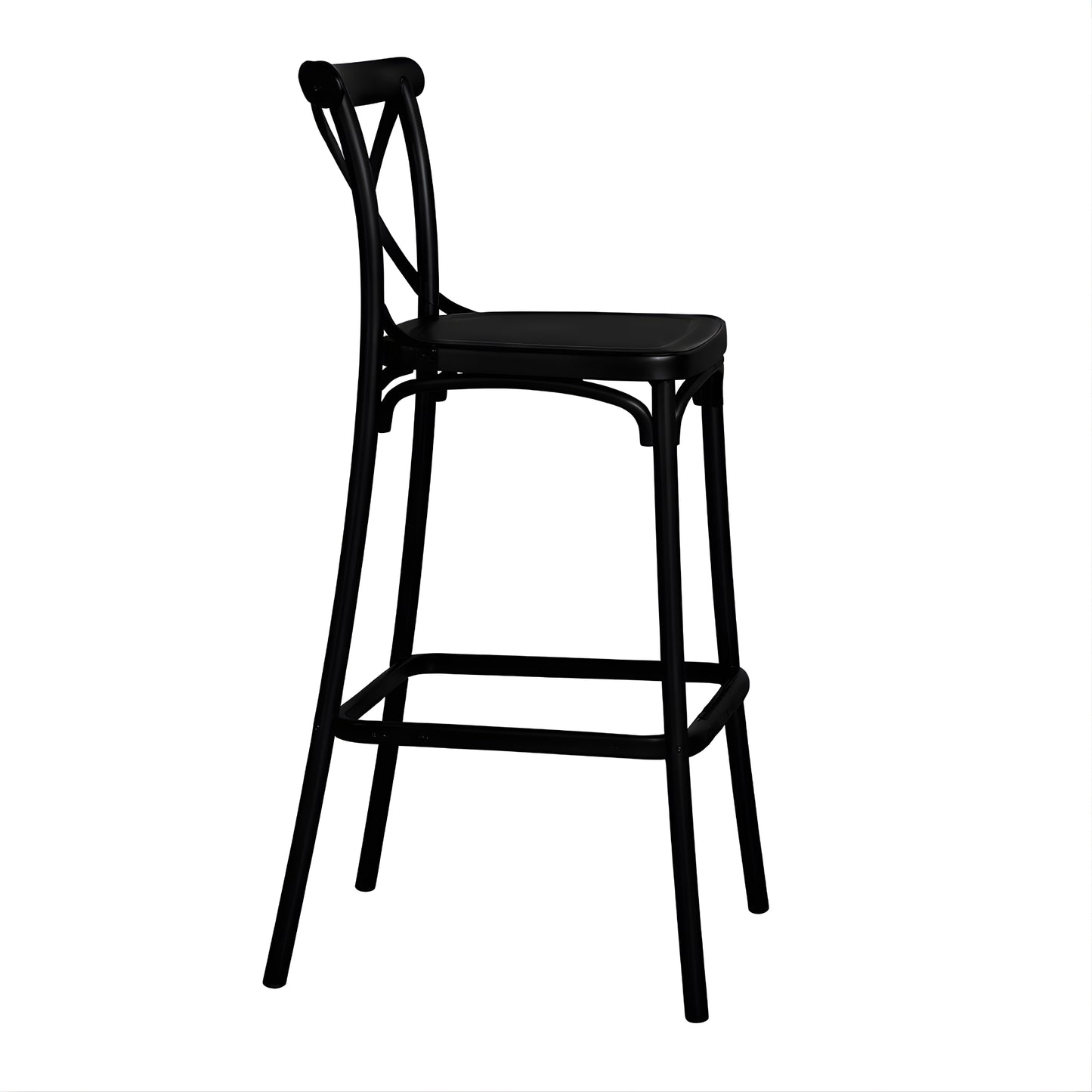 Silla De Barra Crossback En Polipropileno