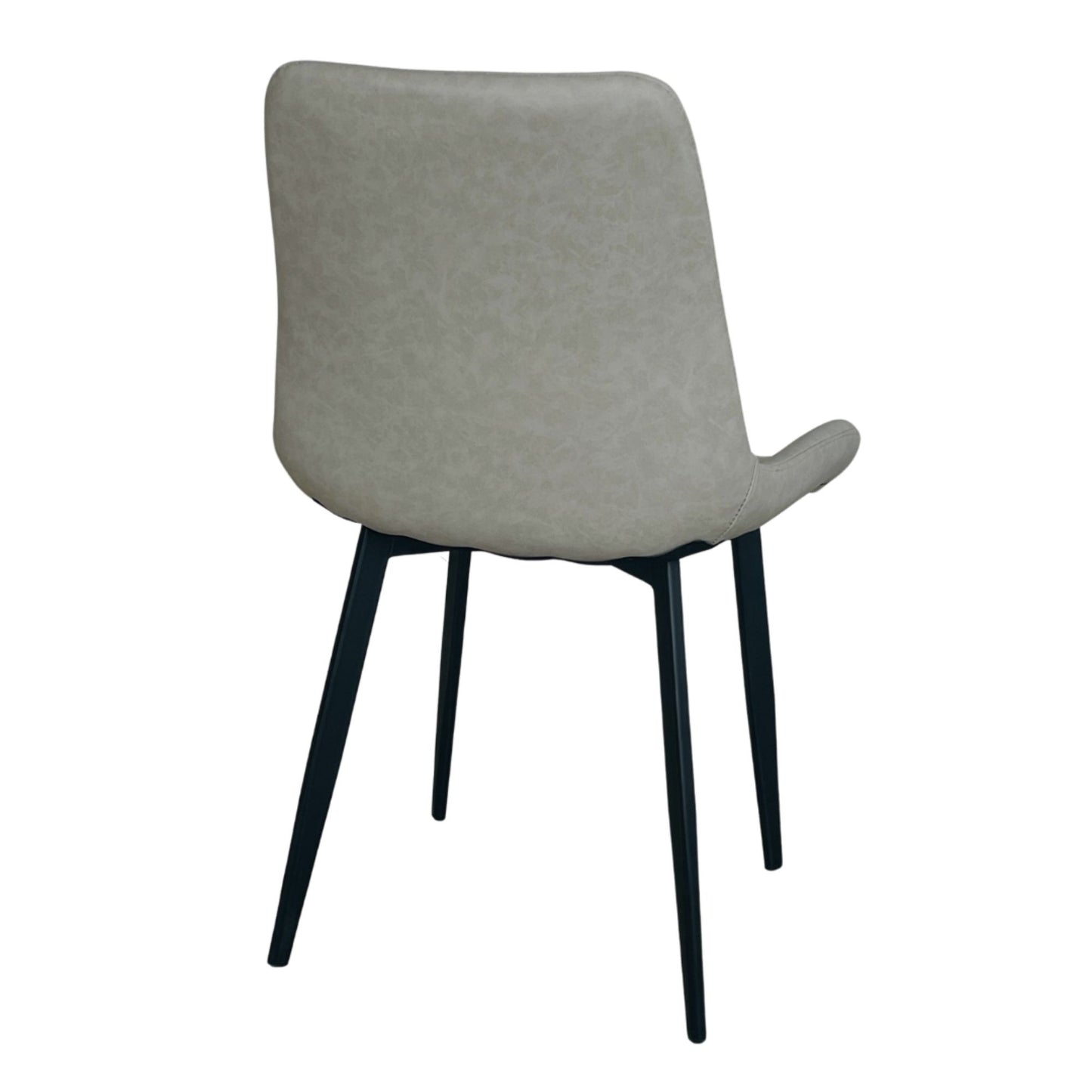 Silla Luxury Spoon En Cuero Con Patas Metálicas