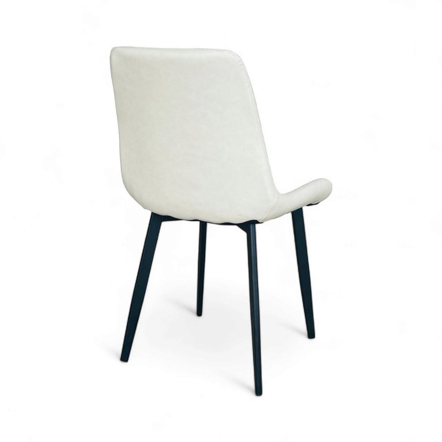 Silla Luxury Spoon En Cuero Con Patas Metálicas