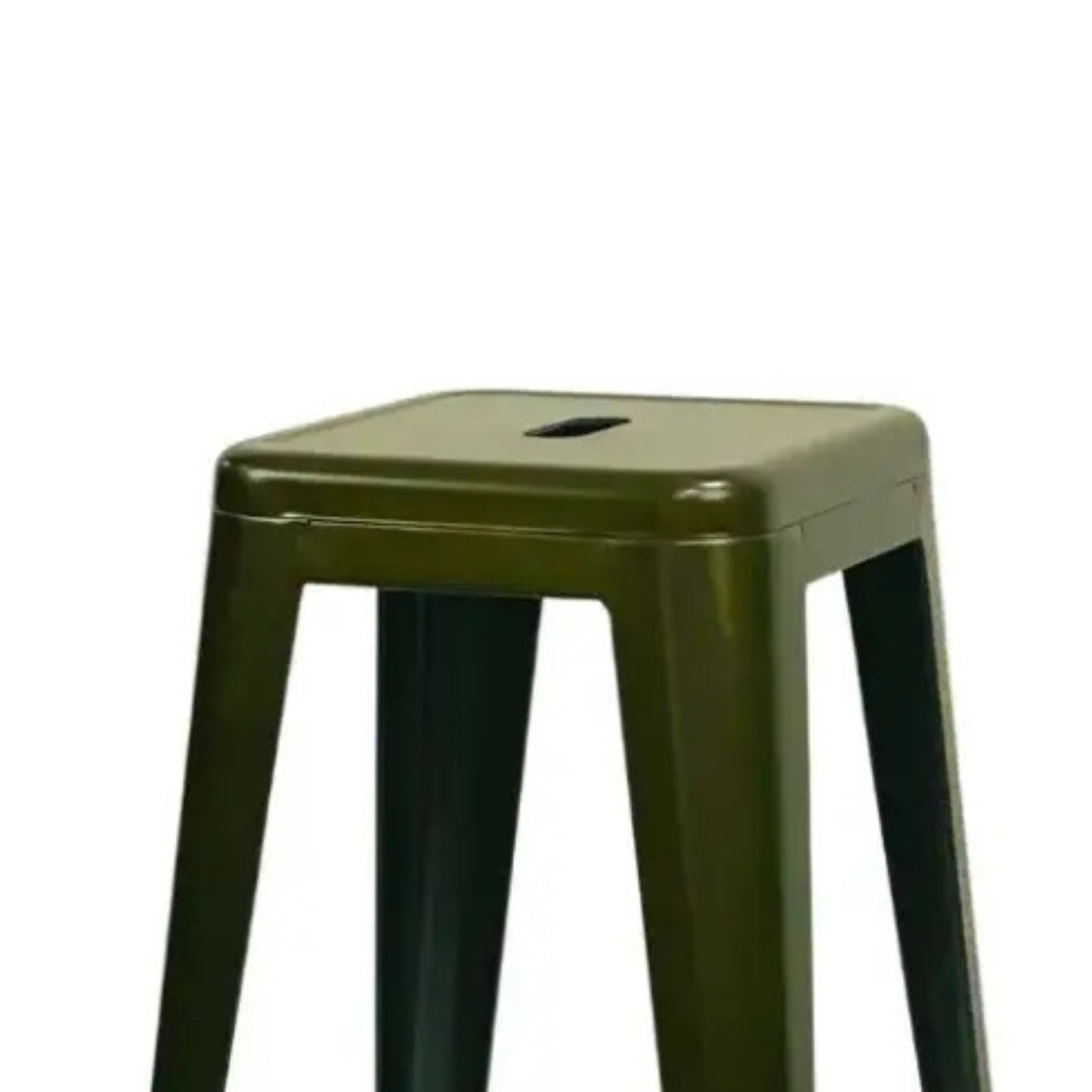 Taburete metálico Tolix verde oscuro para bar, restaurante o negocio