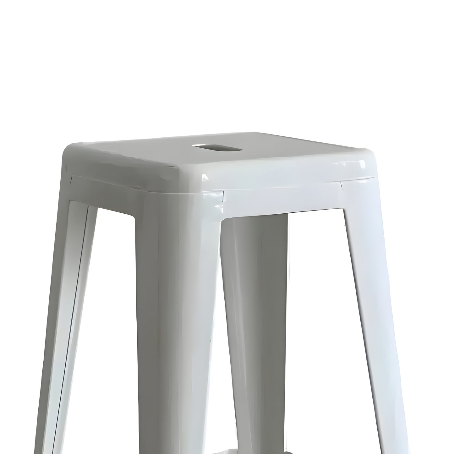 Taburete Tolix blanco metálico para restaurante, bar o cafetería