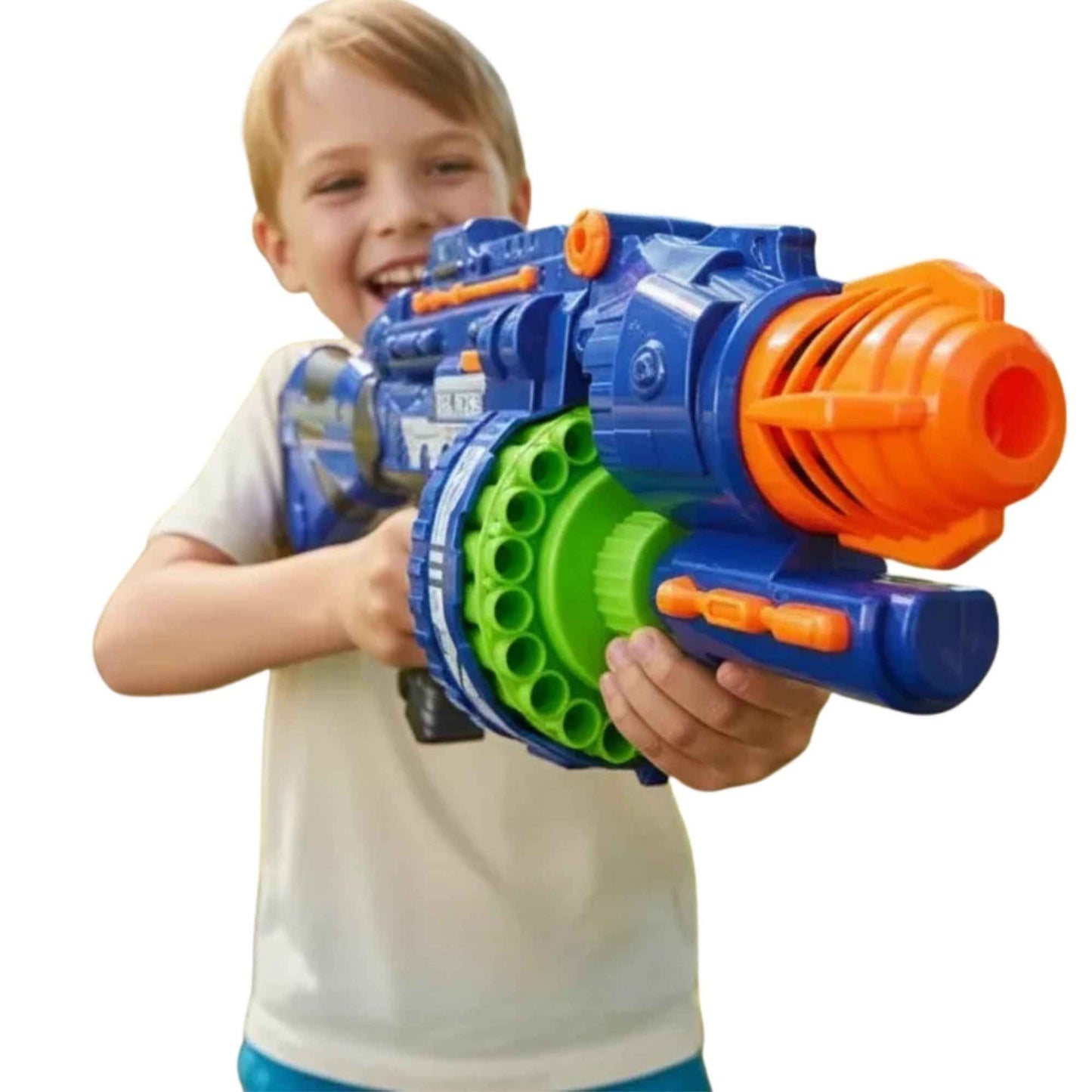 Niño jugando con lanzador de dardos de espuma Blaze Storm X40