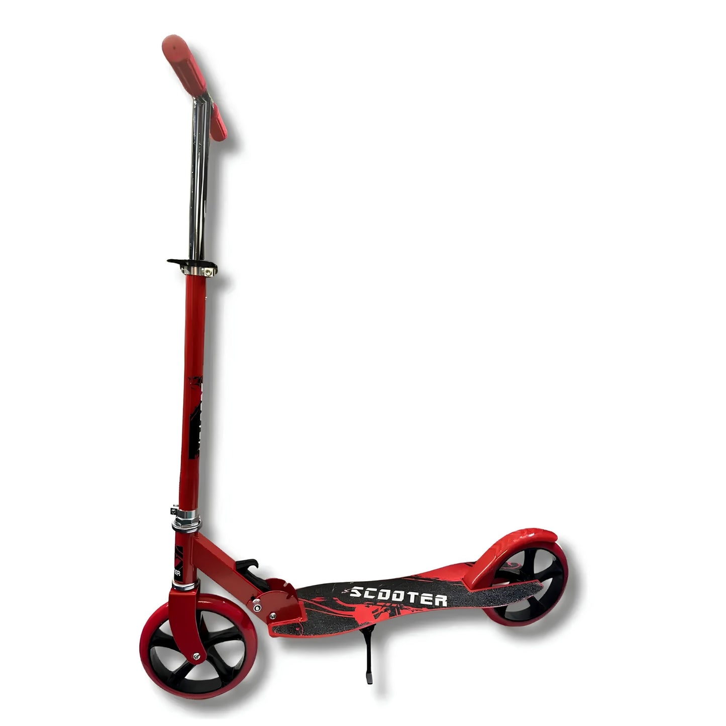 Monopatín con base en forma de guitarra color rojo para niños, jóvenes y adultos