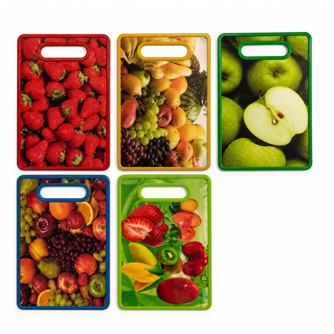 Tabla de picar decorada 37x36 cm para cortar, servir y preparar alimentos