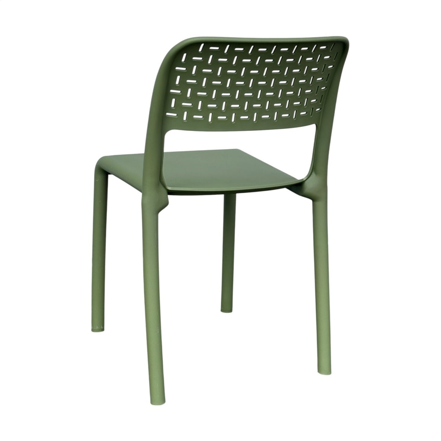 Silla verde ergonómica para cafetería, balcón y uso diario