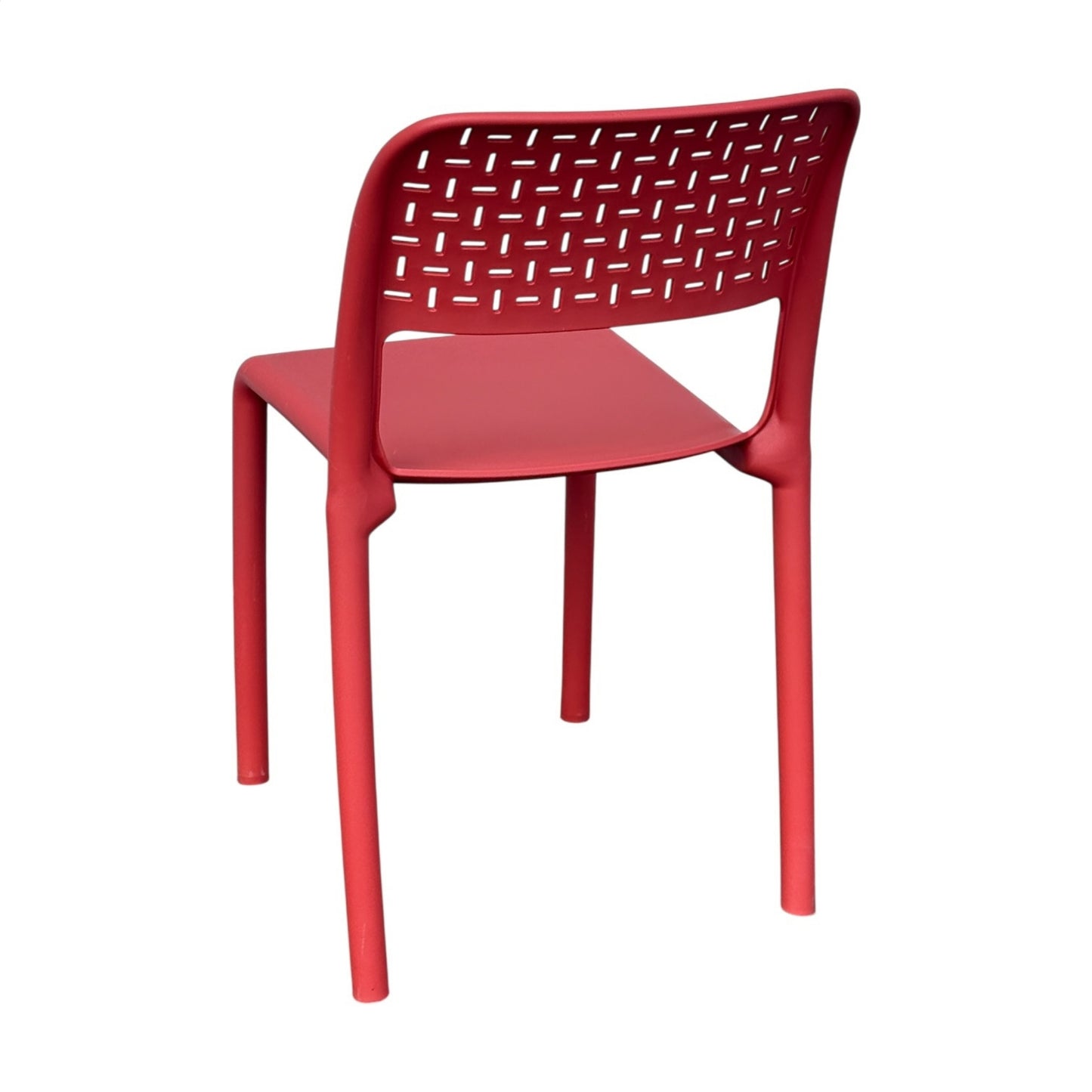 Silla roja con diseño ergonómico para hogar, jardín y comedor