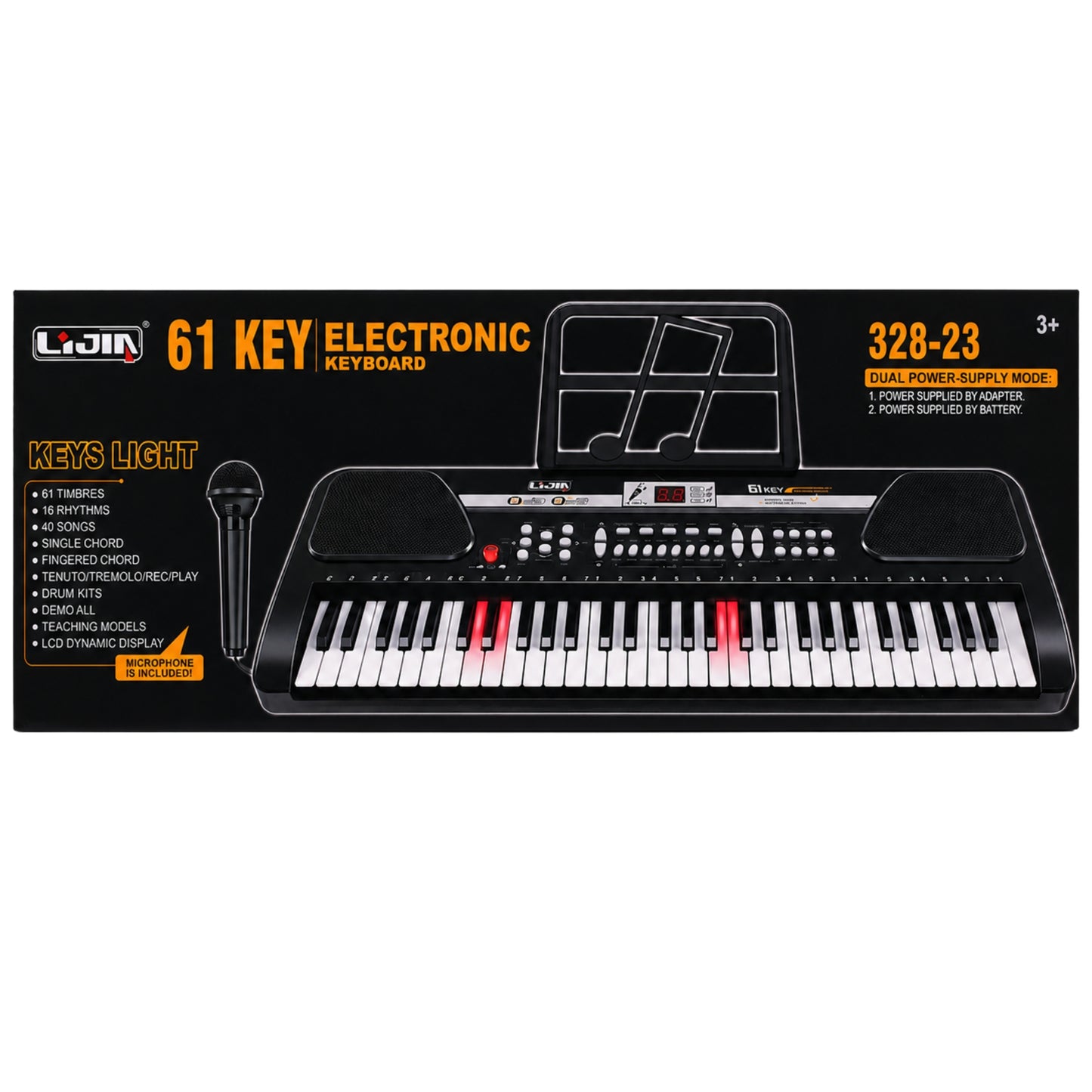 Organeta Electrónica De 61 Teclas Con Micrófono