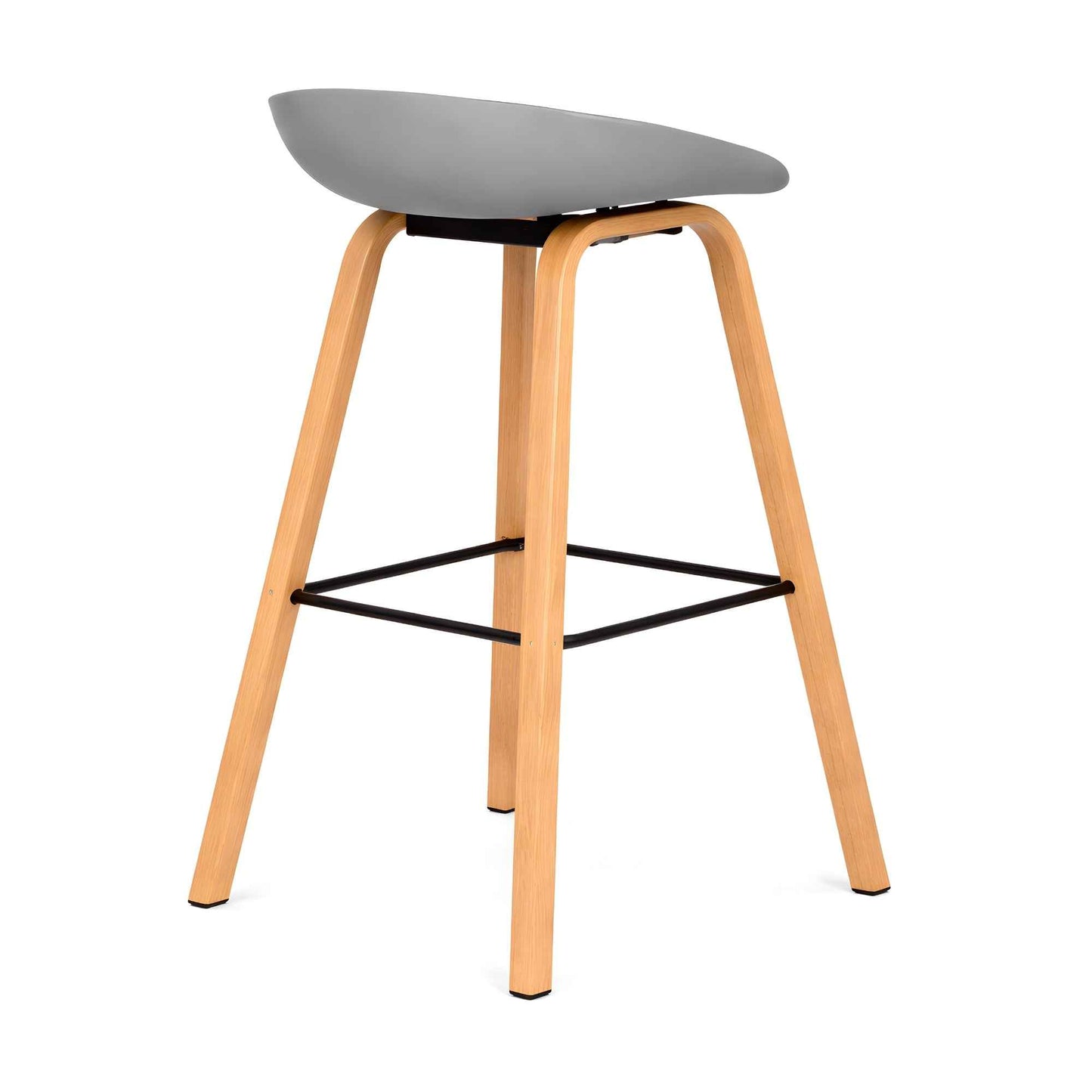 Silla Misuri moderna con base metálica efecto madera para restaurante