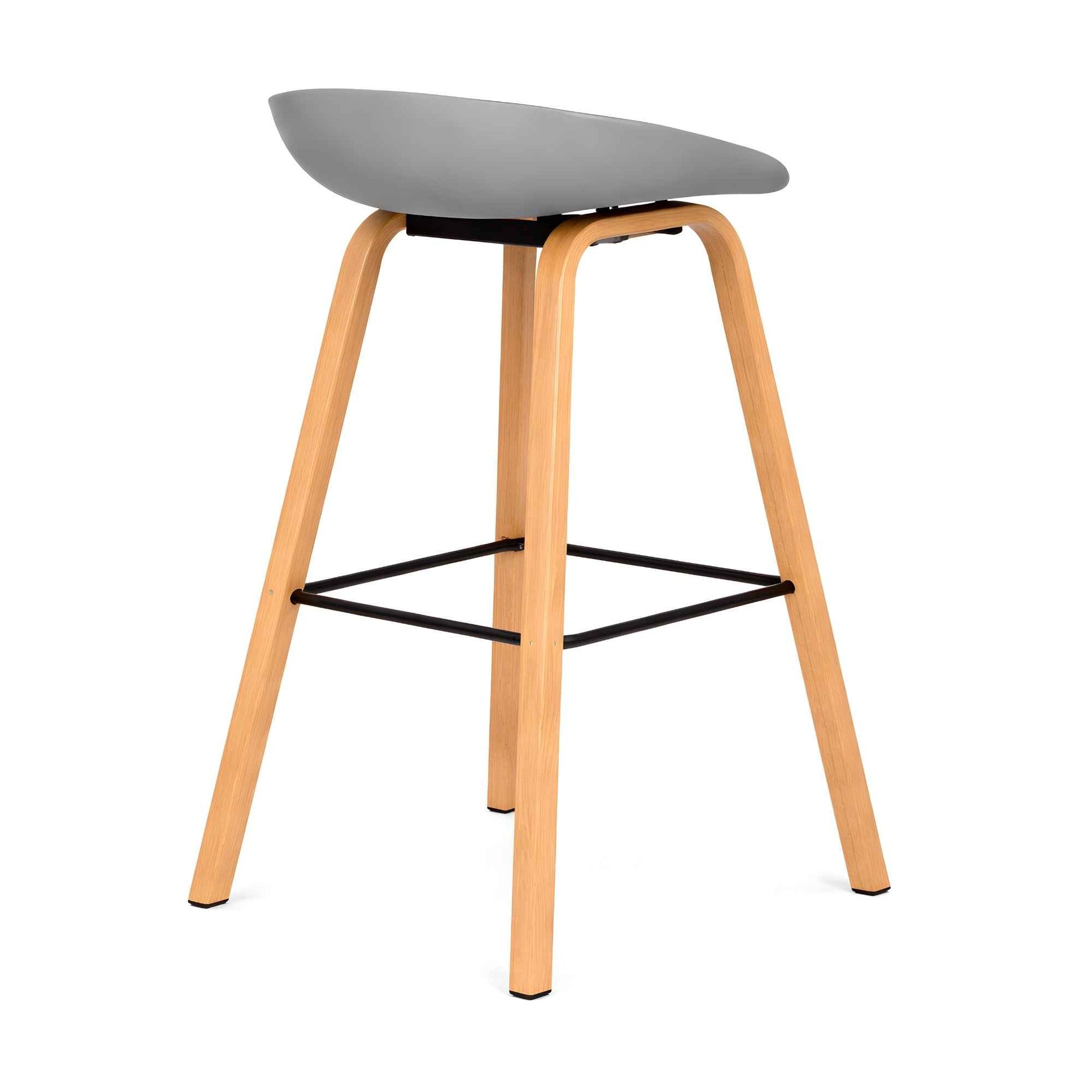Silla Misuri moderna con base metálica efecto madera para restaurante