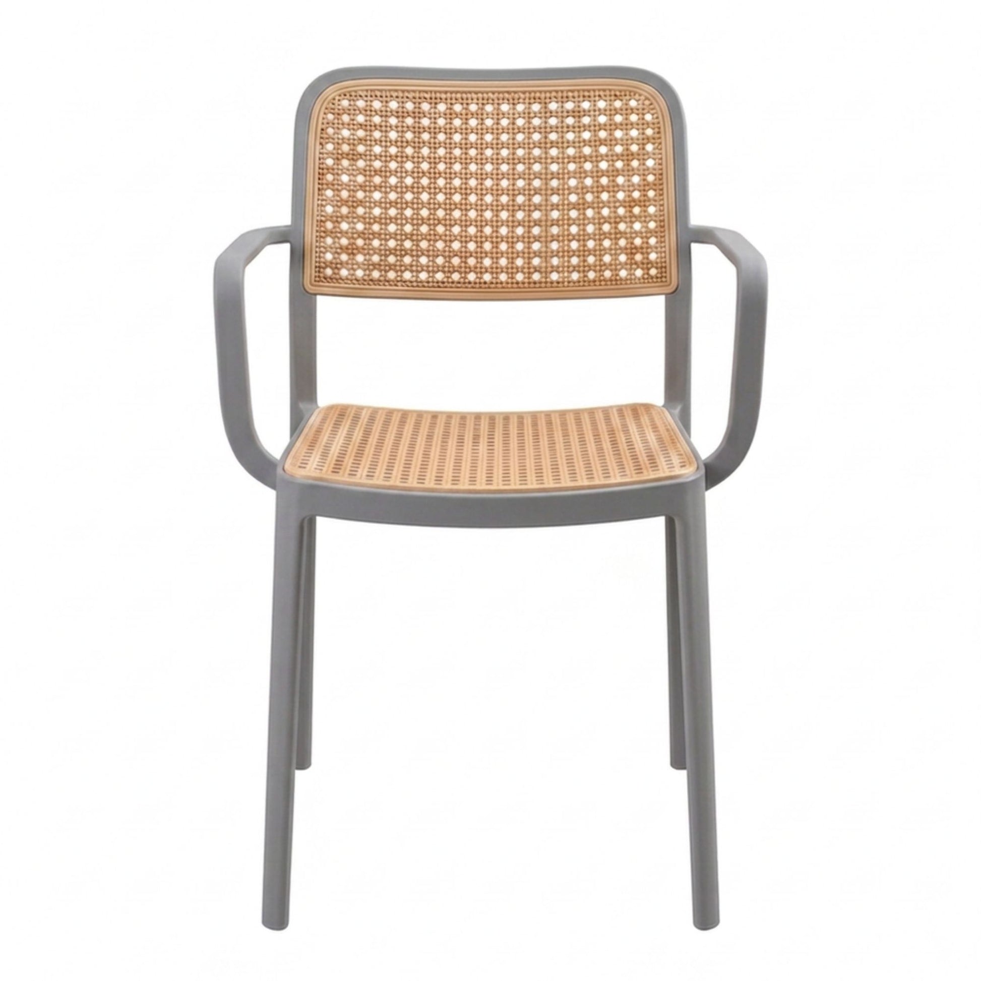 Silla Solea beige con brazos para comedor, cocina y decoración moderna
