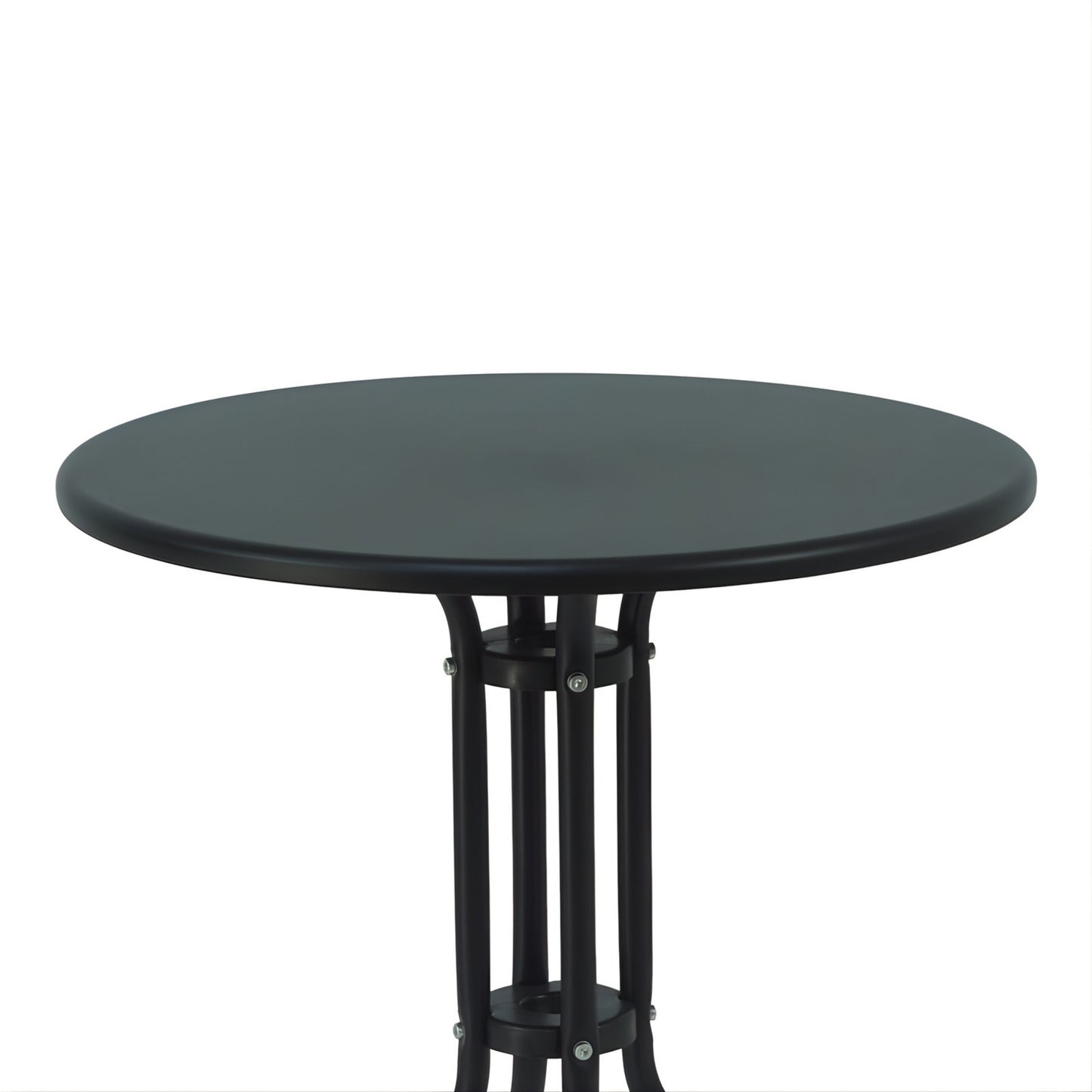 Mesa redonda Lino con superficie metálica para restaurante, bar y hogar