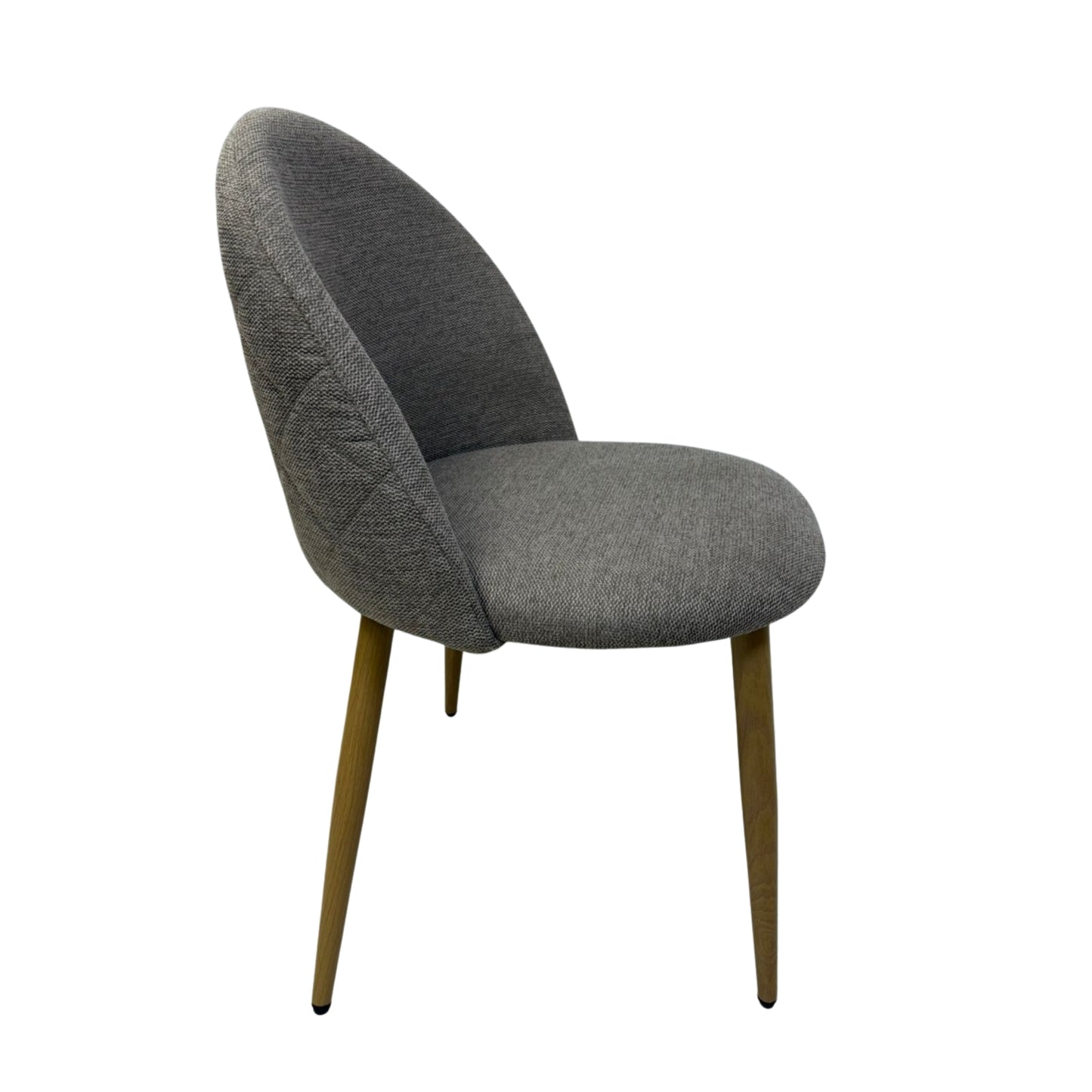 Silla Ali Tapizada En Tela Gris