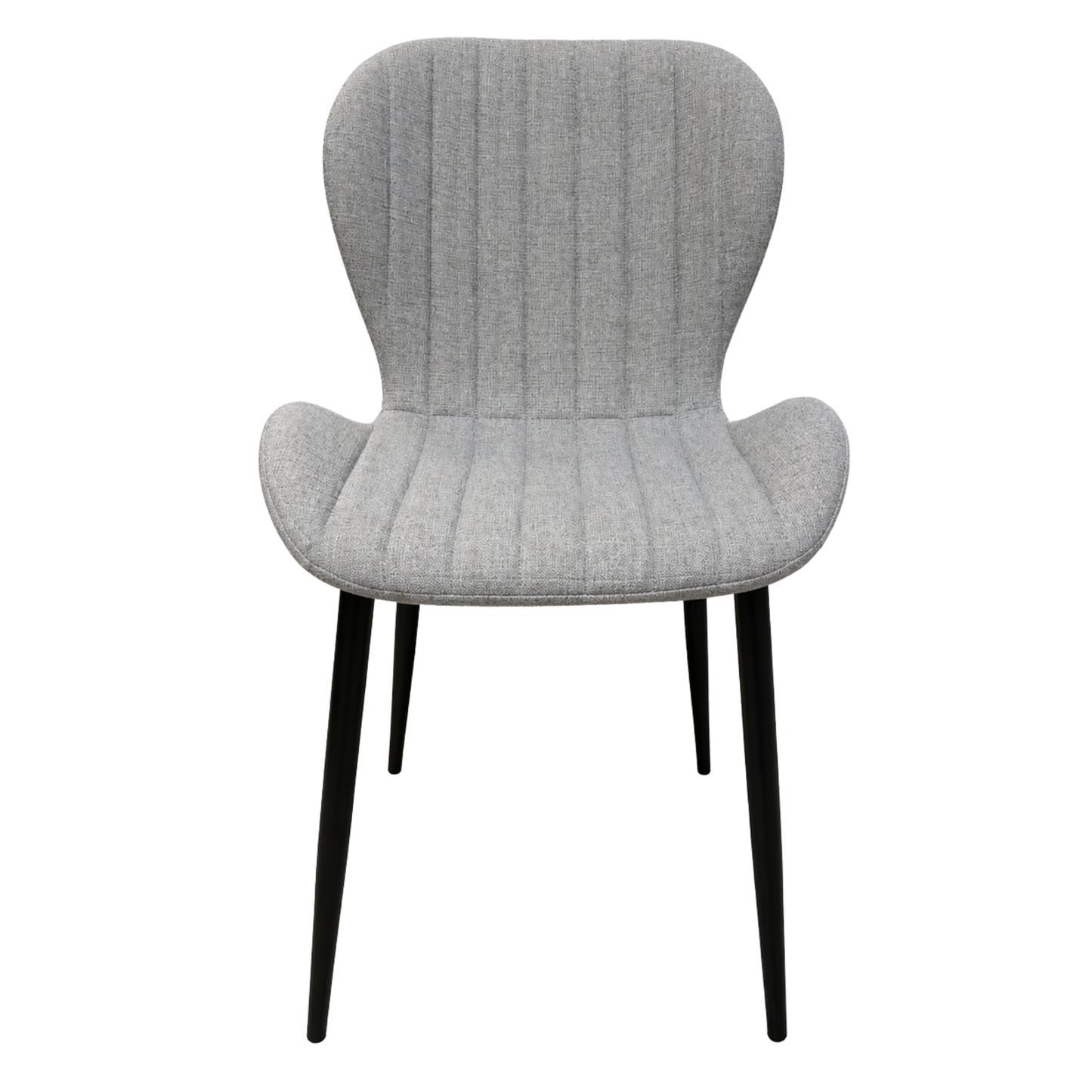 Silla Sol Tapizada En Tela Gris