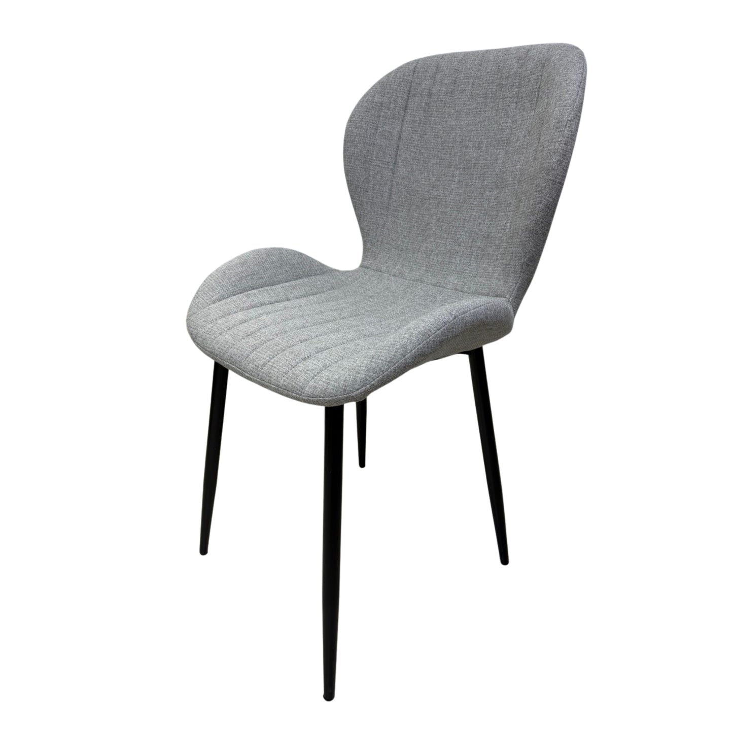 Silla Sol Tapizada En Tela Gris