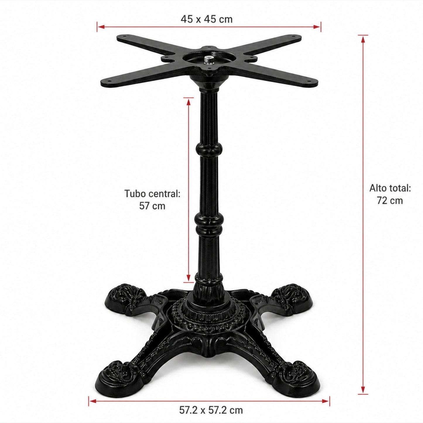 Base para mesa estilo vintage ornamental resistente para comedor y uso comercial
