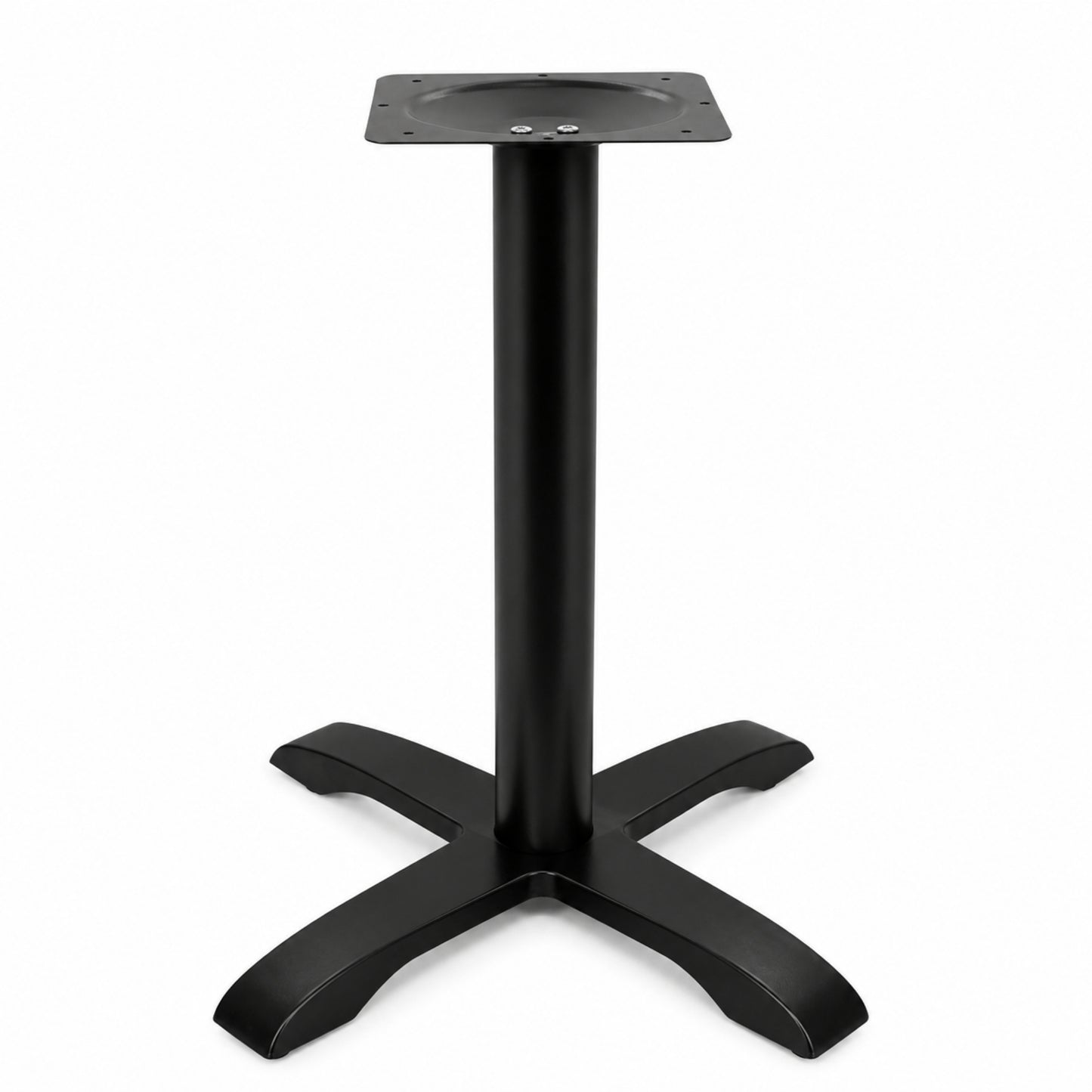 Estructura metálica para mesa con base de 4 patas tipo cruz para restaurante y comedor