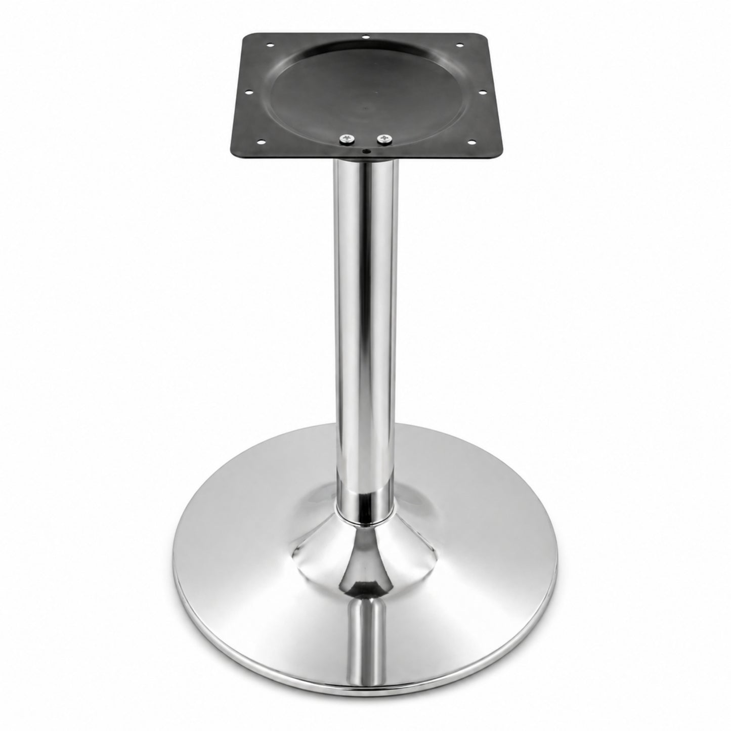 Base metálica tipo cruz de 4 patas para mesa de cafetería, bar y negocio