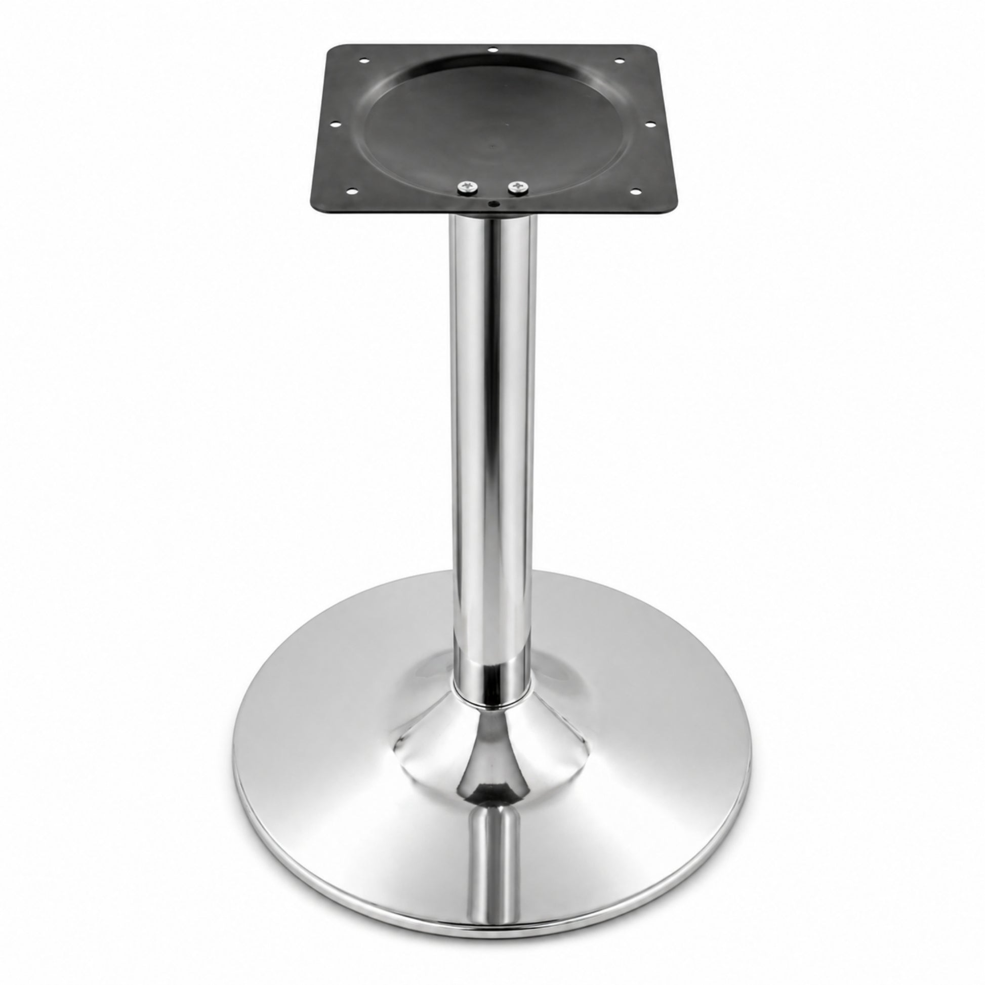 Base metálica tipo cruz de 4 patas para mesa de cafetería, bar y negocio