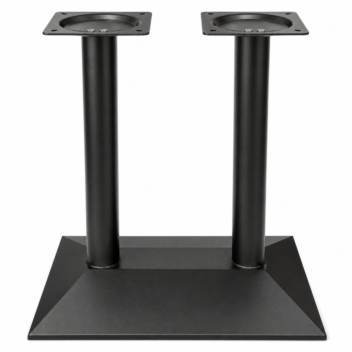 Estructura metálica rectangular para mesa con doble apoyo para comedor y restaurante