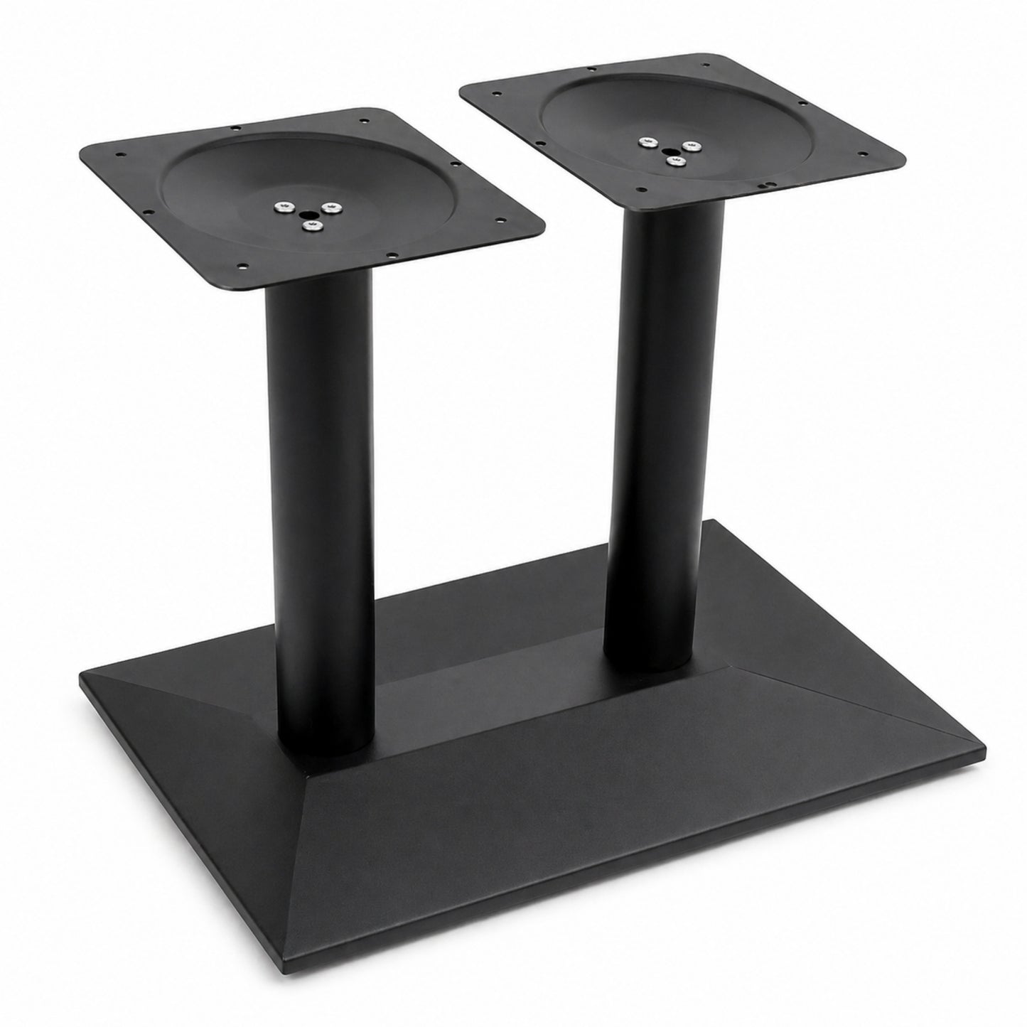 Estructura para mesa rectangular con doble soporte metálico para uso comercial