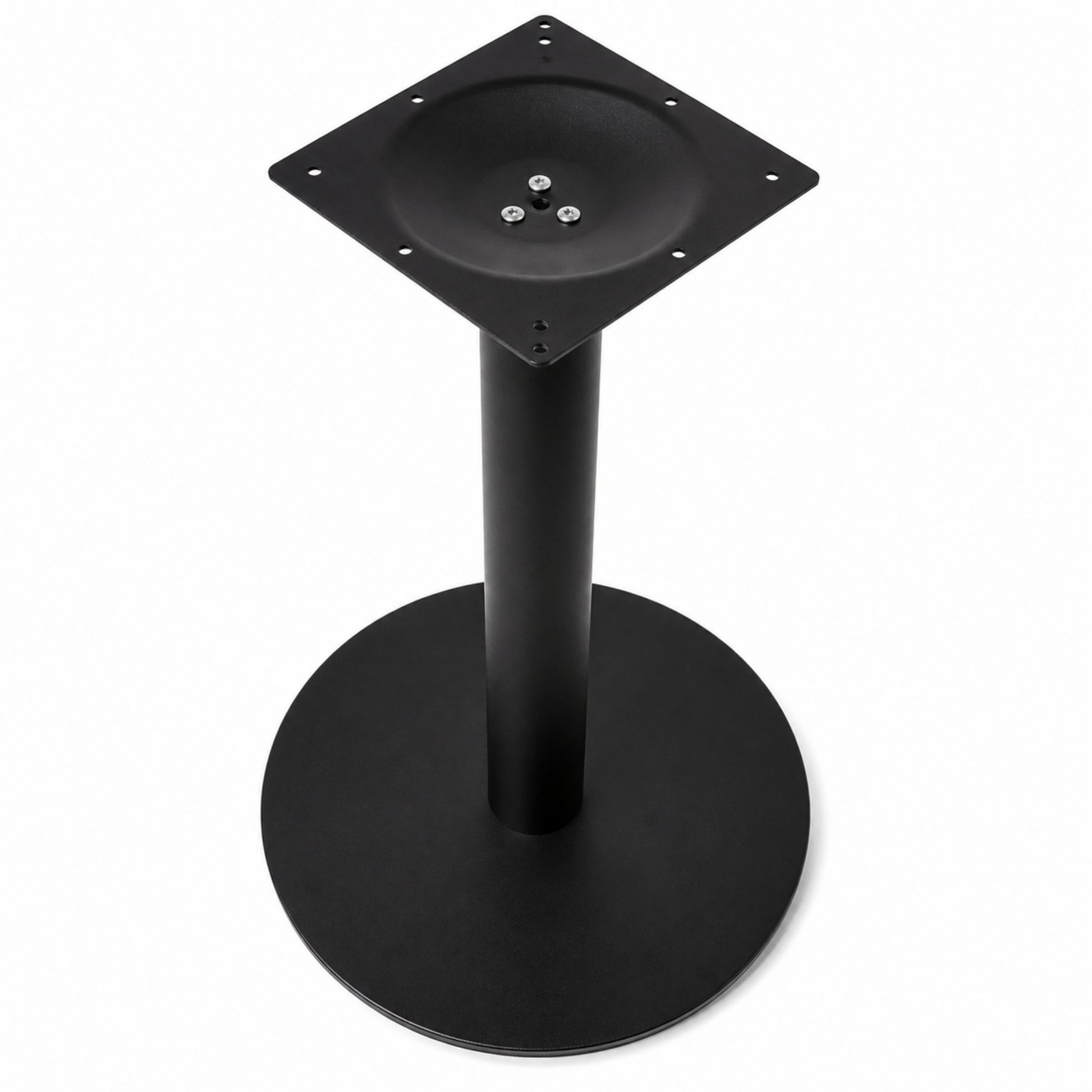 Base de mesa tubular negra para cafetería, negocio y espacios modernos