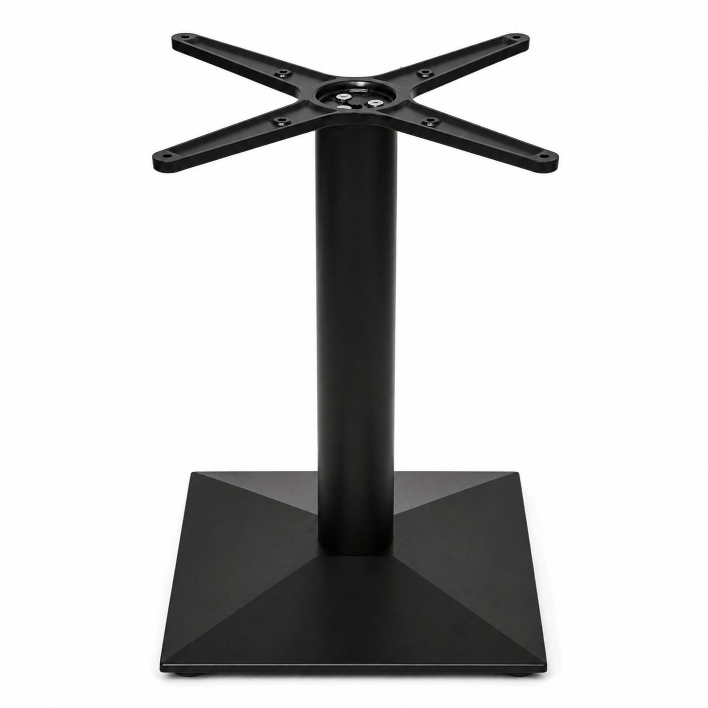 Estructura metálica para mesa con base tipo prisma bajo para comedor y negocio