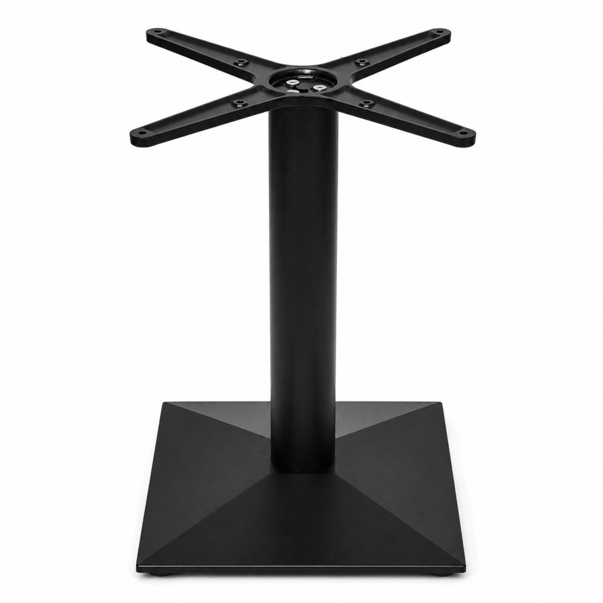 Estructura metálica para mesa con base tipo prisma bajo para comedor y negocio