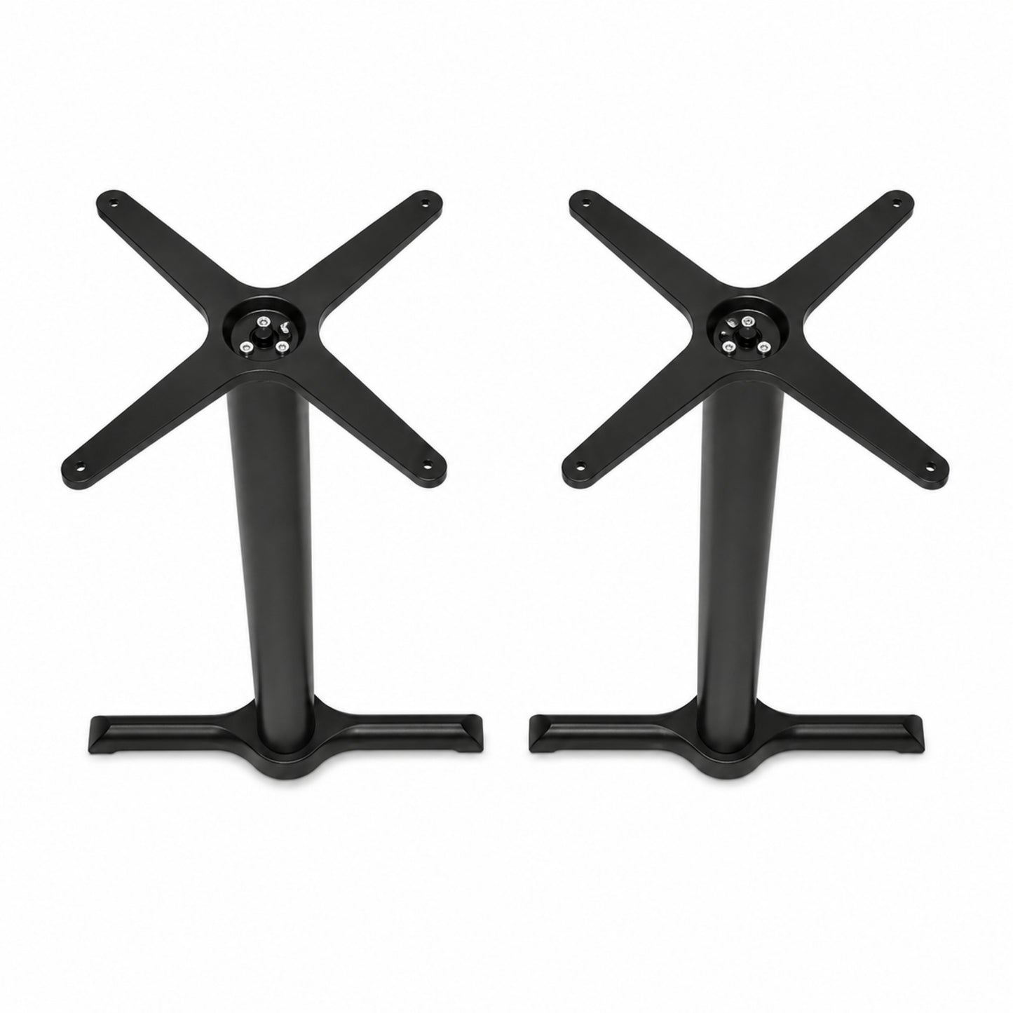 Base metálica doble tipo T para mesa de comedor, cafetería y negocio