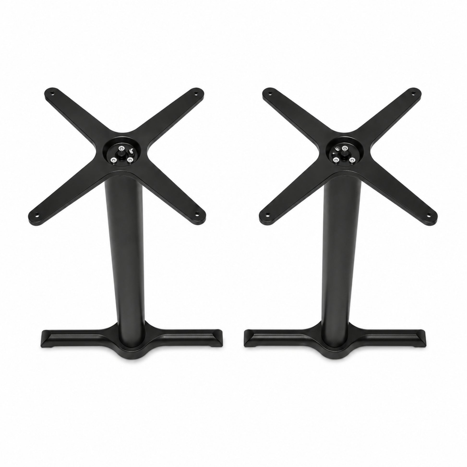 Base metálica doble tipo T para mesa de comedor, cafetería y negocio