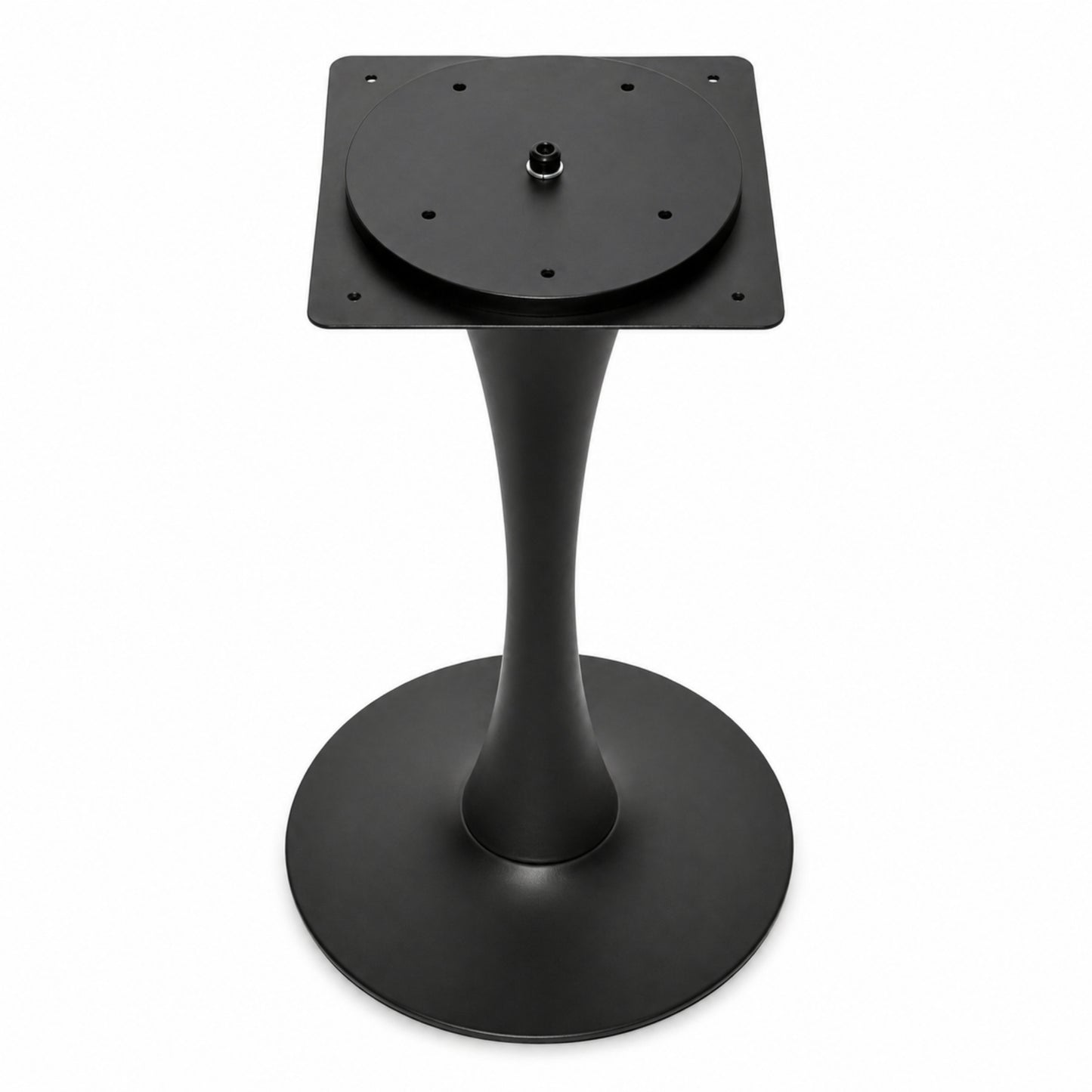 Base metálica para mesa con diseño curvo para restaurantes, cafeterías y hogar