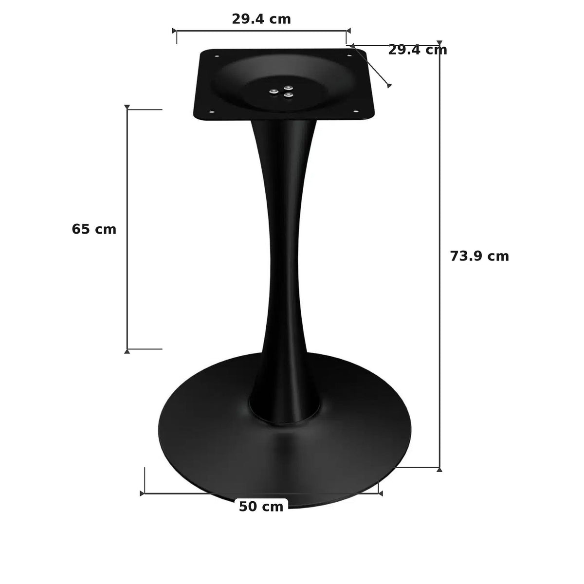 Estructura Metálica Para Mesa Con Perfil Curvo Elegante