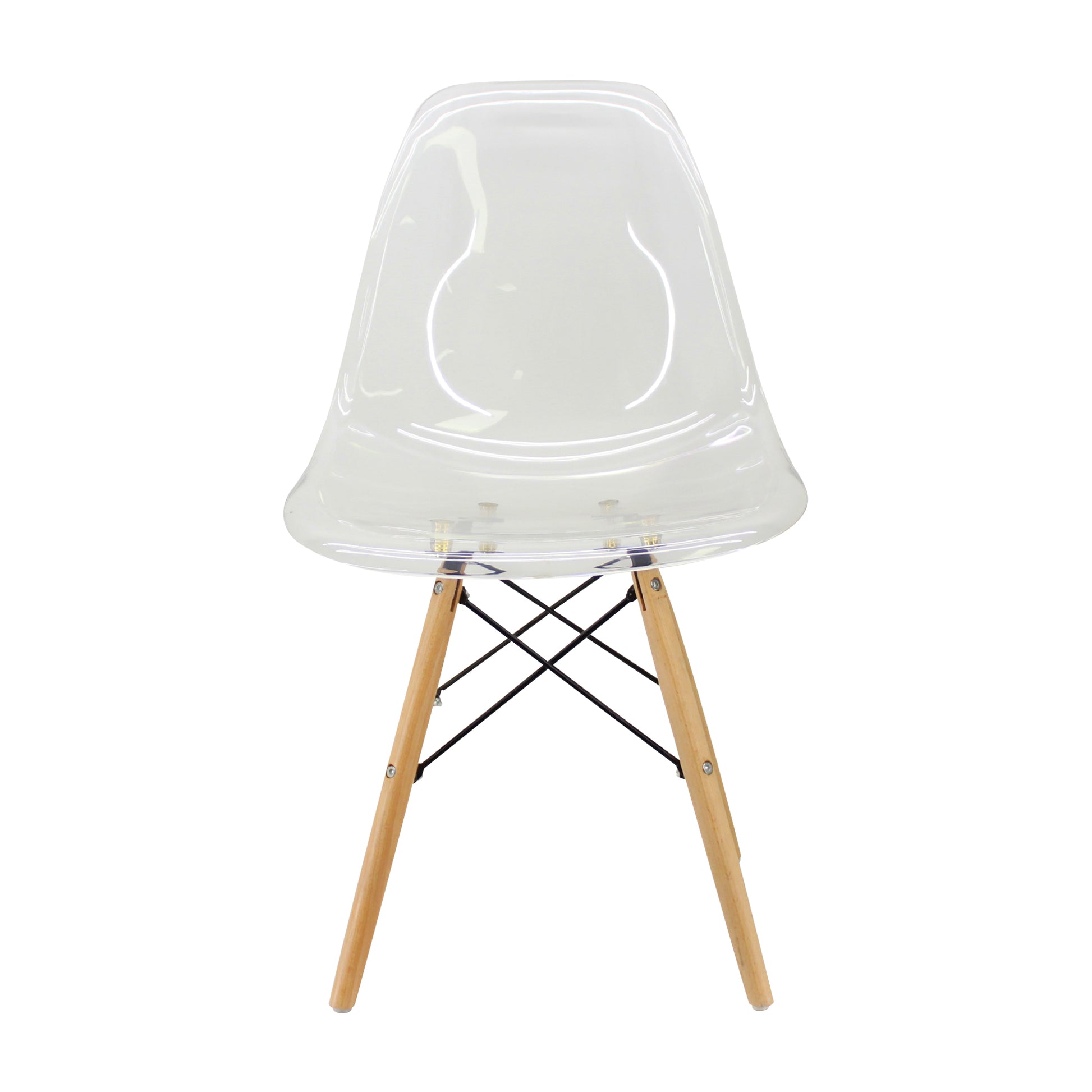 Silla Eames de diseño clásica transparente para comedor, cocina y espacios modernos