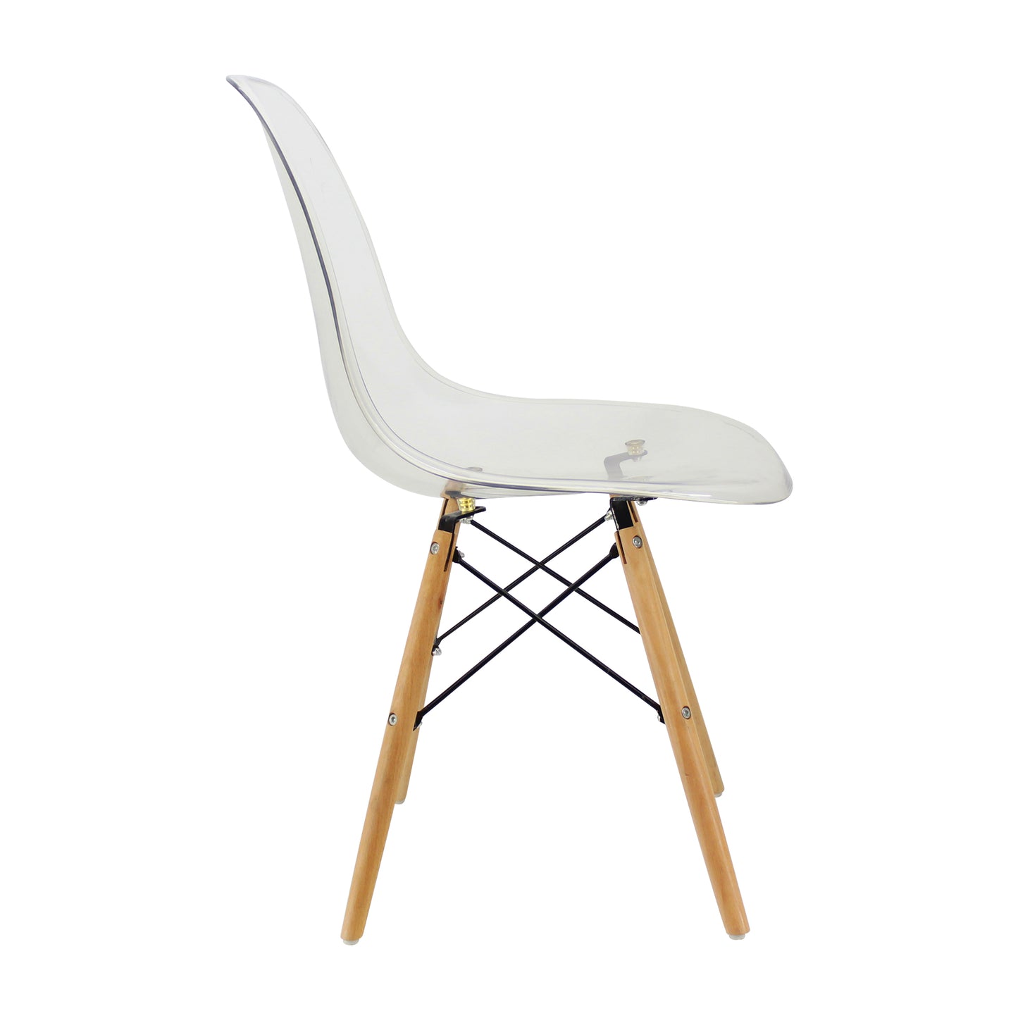 Silla transparente tipo Eames para comedor auxiliar, sala y decoración moderna