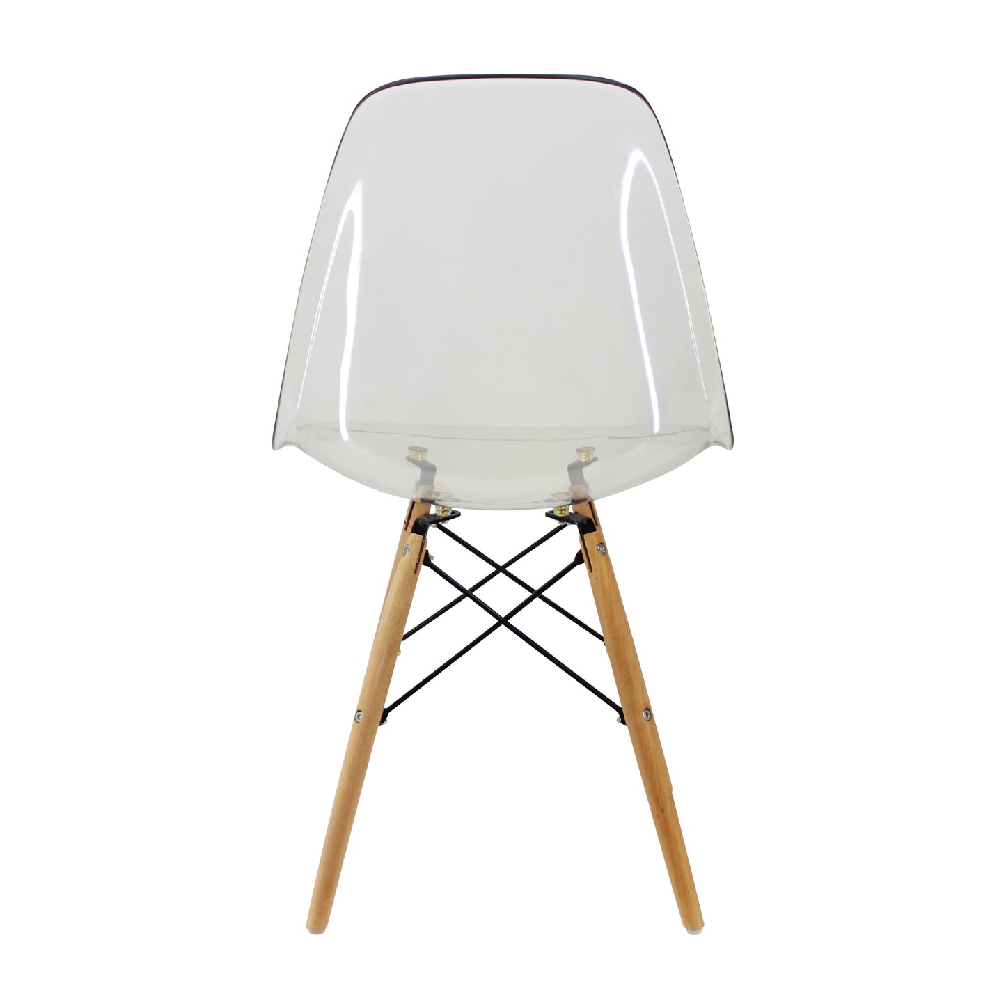 Silla Eames clásica transparente para cocina, comedor y espacios minimalistas