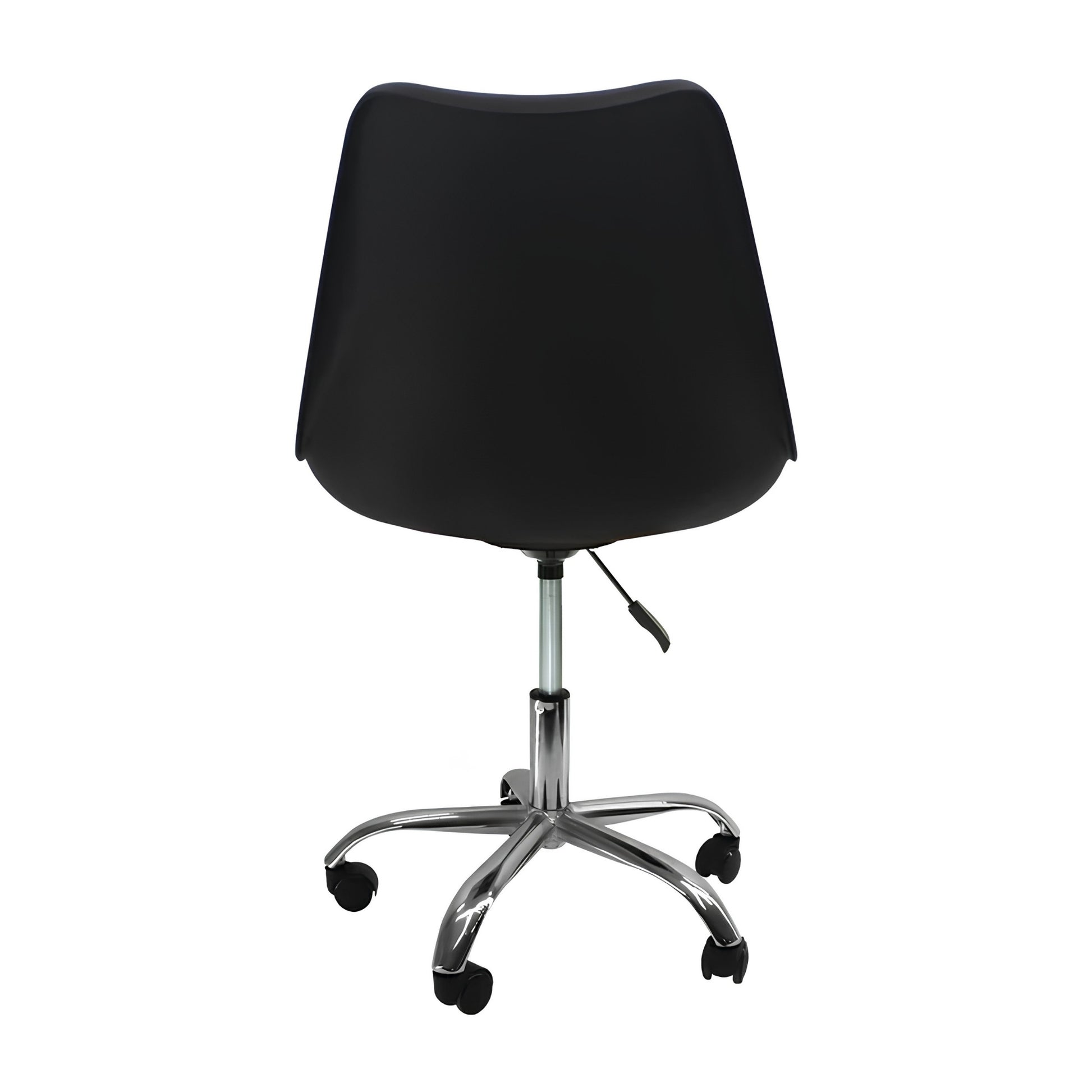 Silla Eames giratoria negra para oficina, computador y espacios modernos