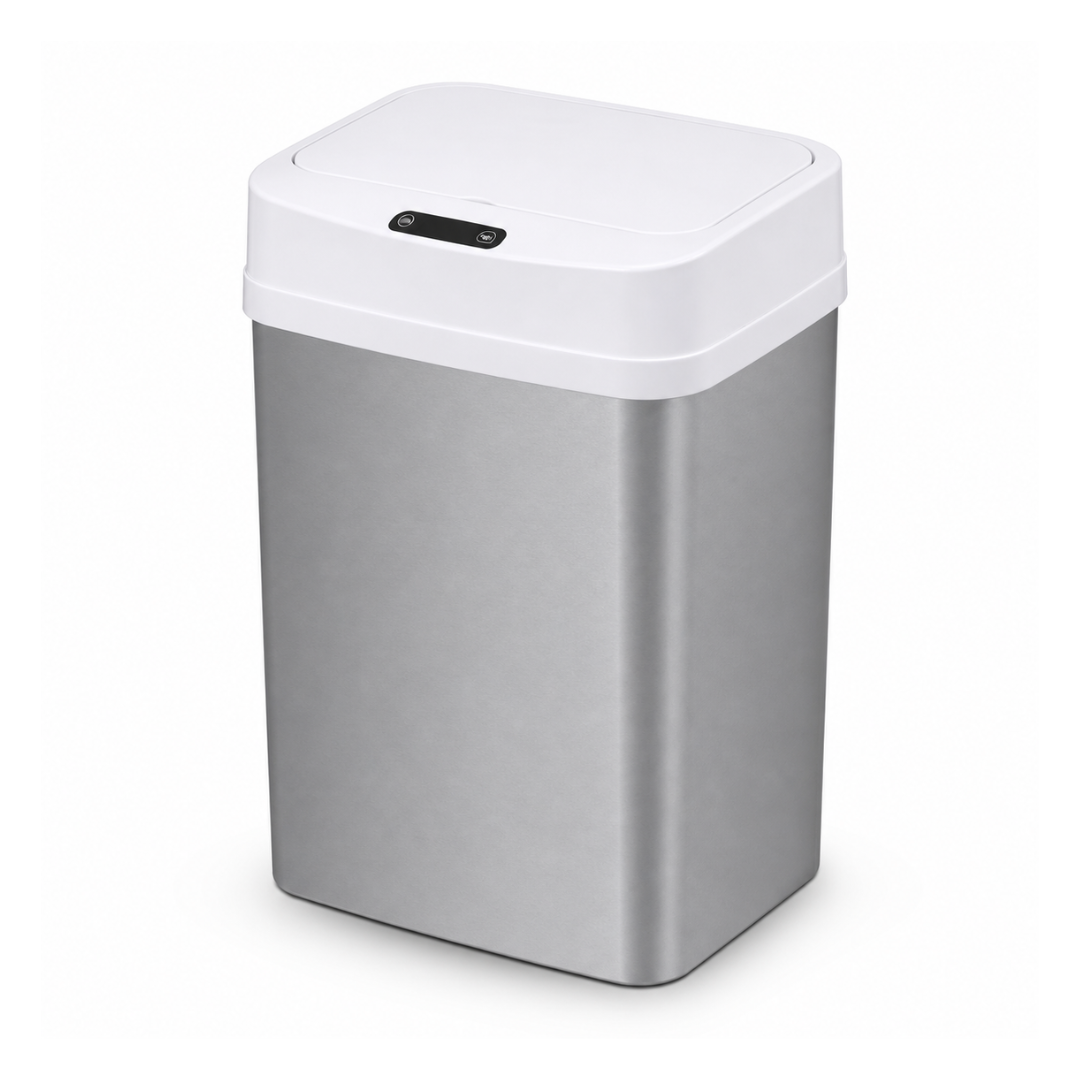 Caneca de basura con sensor 13 litros para baño, cocina, oficina y hogar