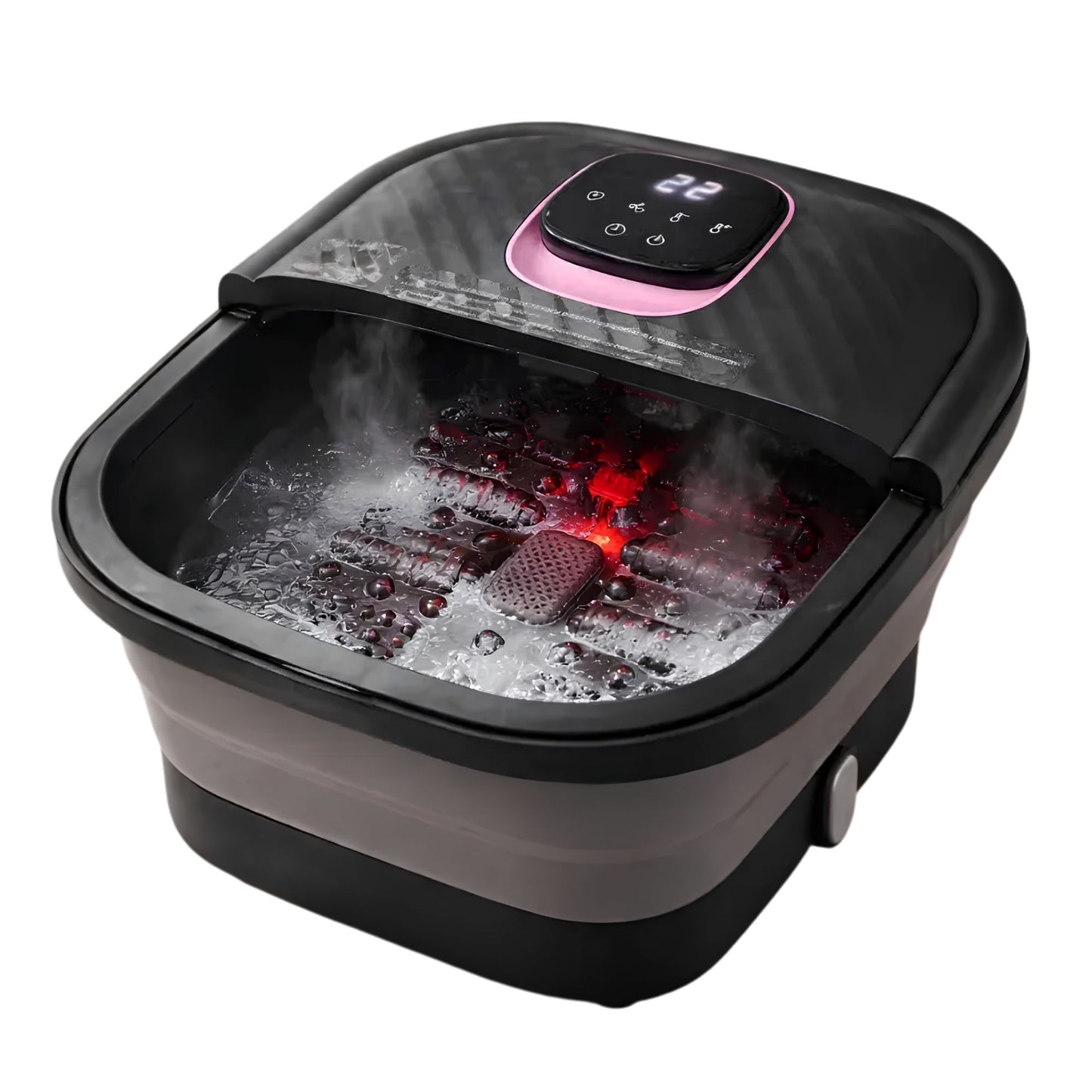 Tina spa para pies plegable con diseño práctico para pedicure y descanso