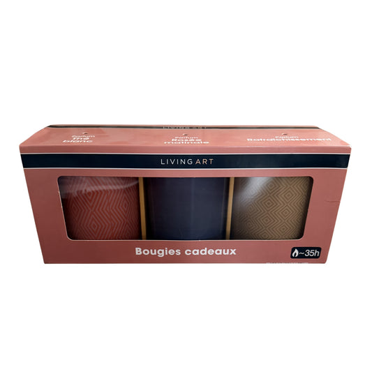 Set x3 Velas Aromáticas White Tea + Morning Dew + Bergamotte